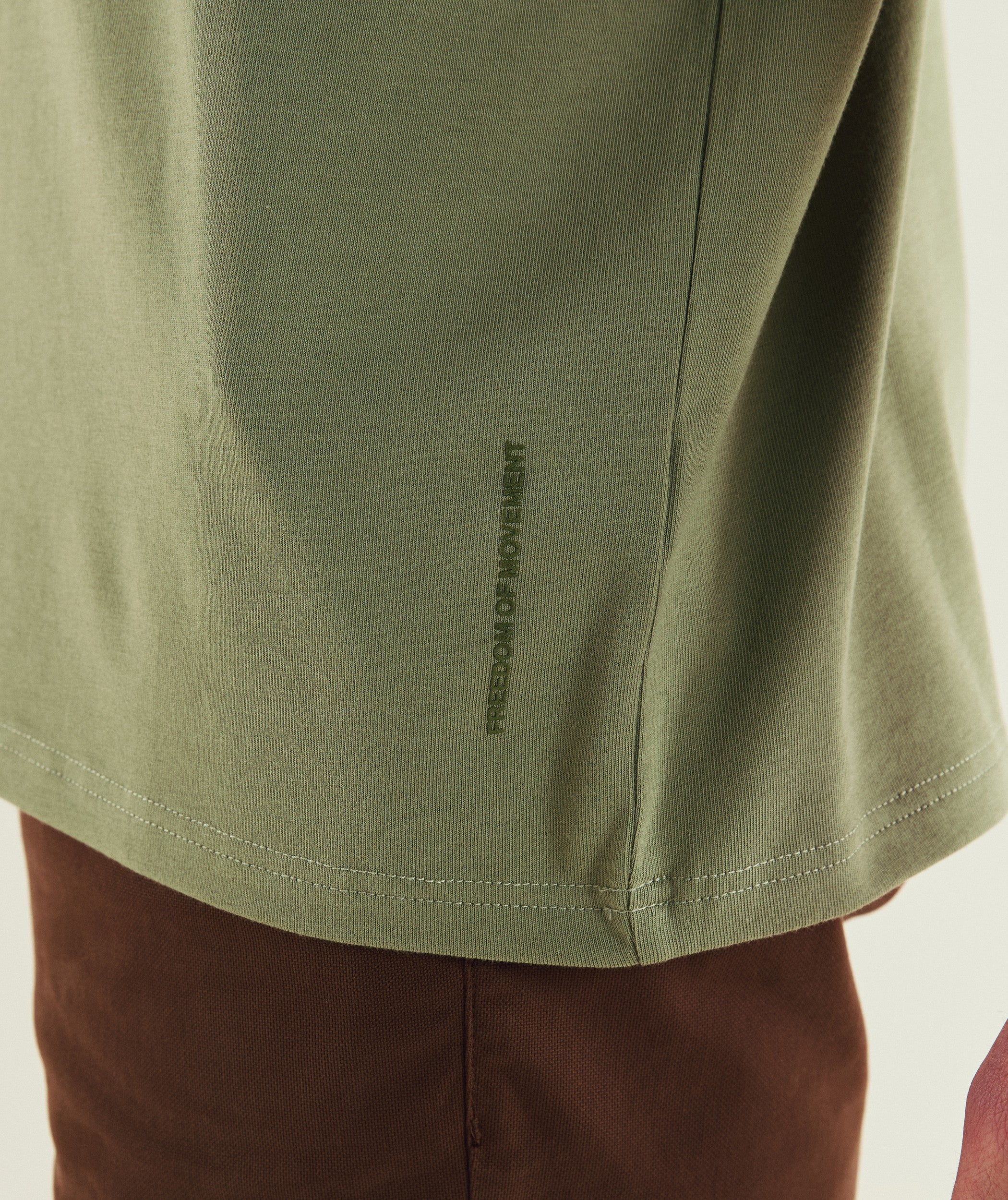 Mens Standard Three Pack Cotton Tees - Ivory/ Green/ Navy