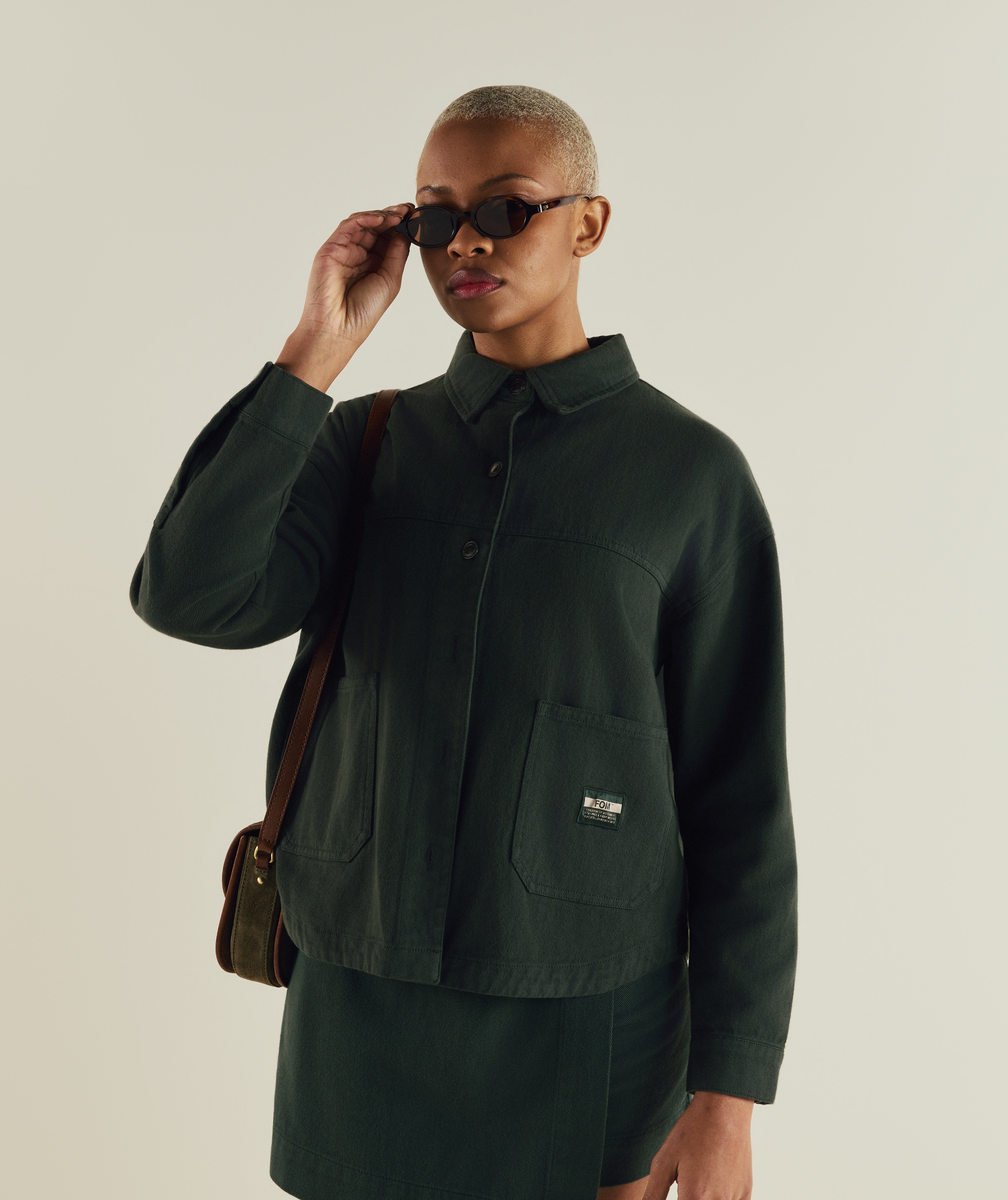 Ladies Shacket - Dark Green