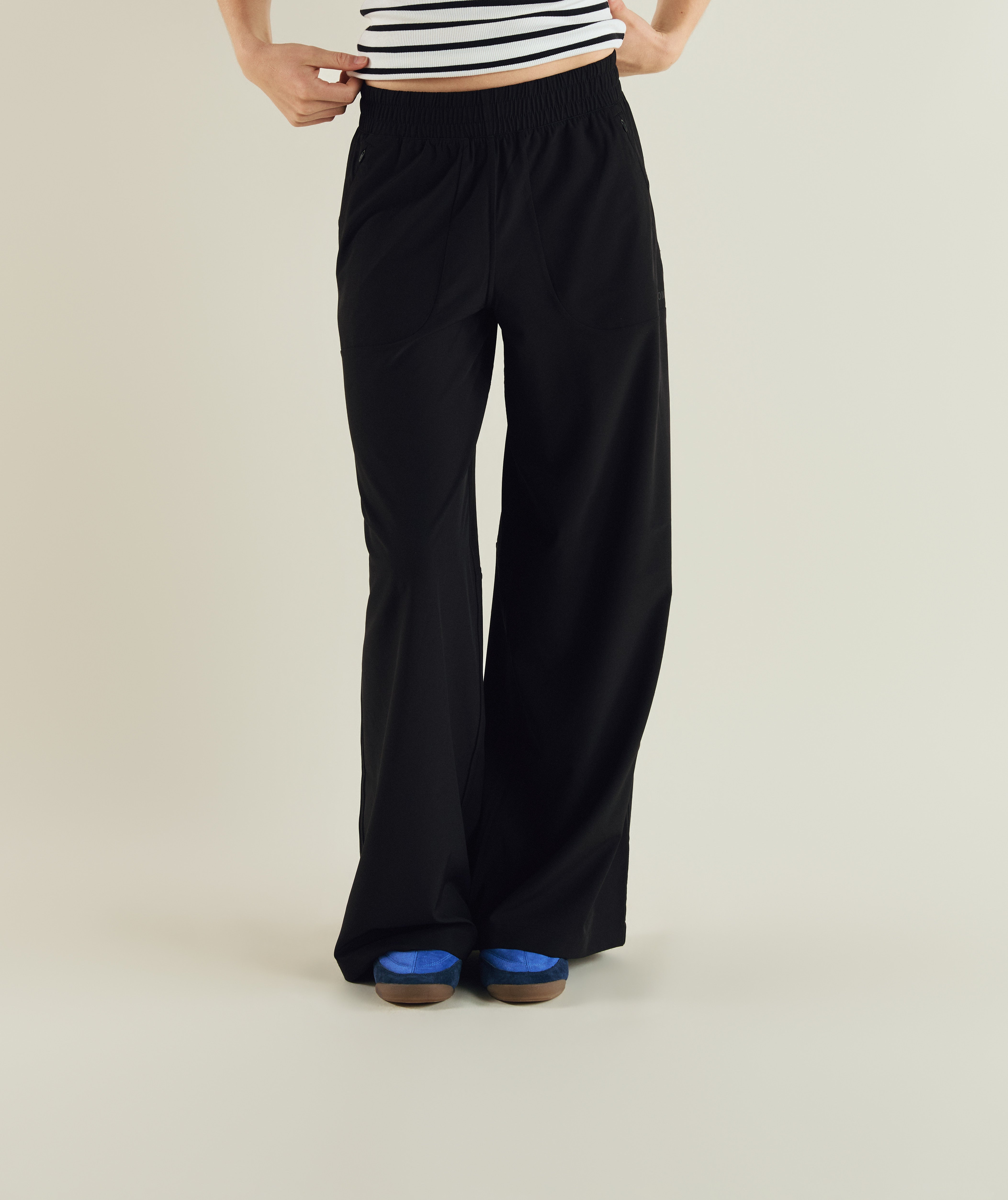 Ladies Wide Leg Trousers - Black