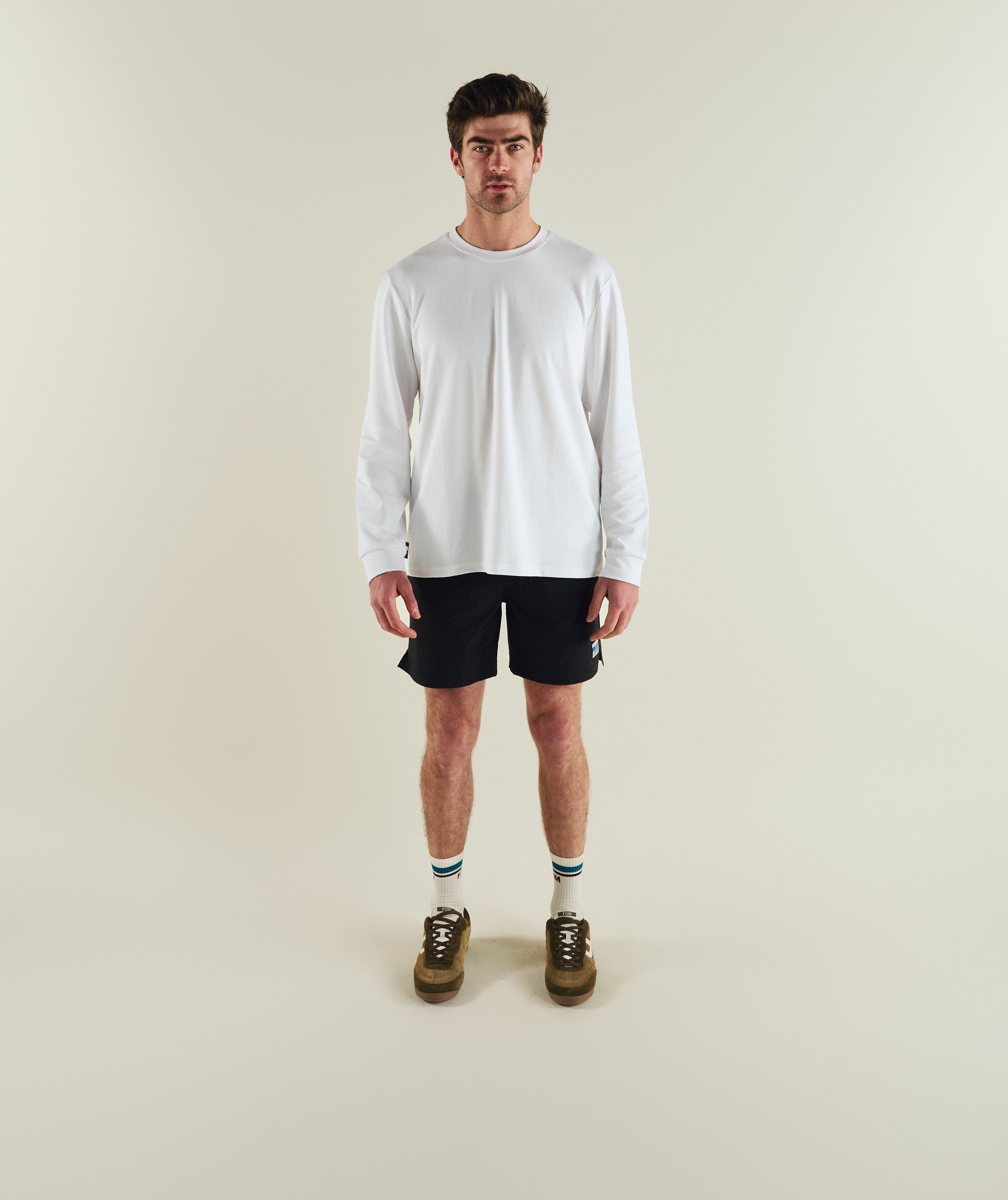 Mens FreeMotion Long Sleeve Tee - White