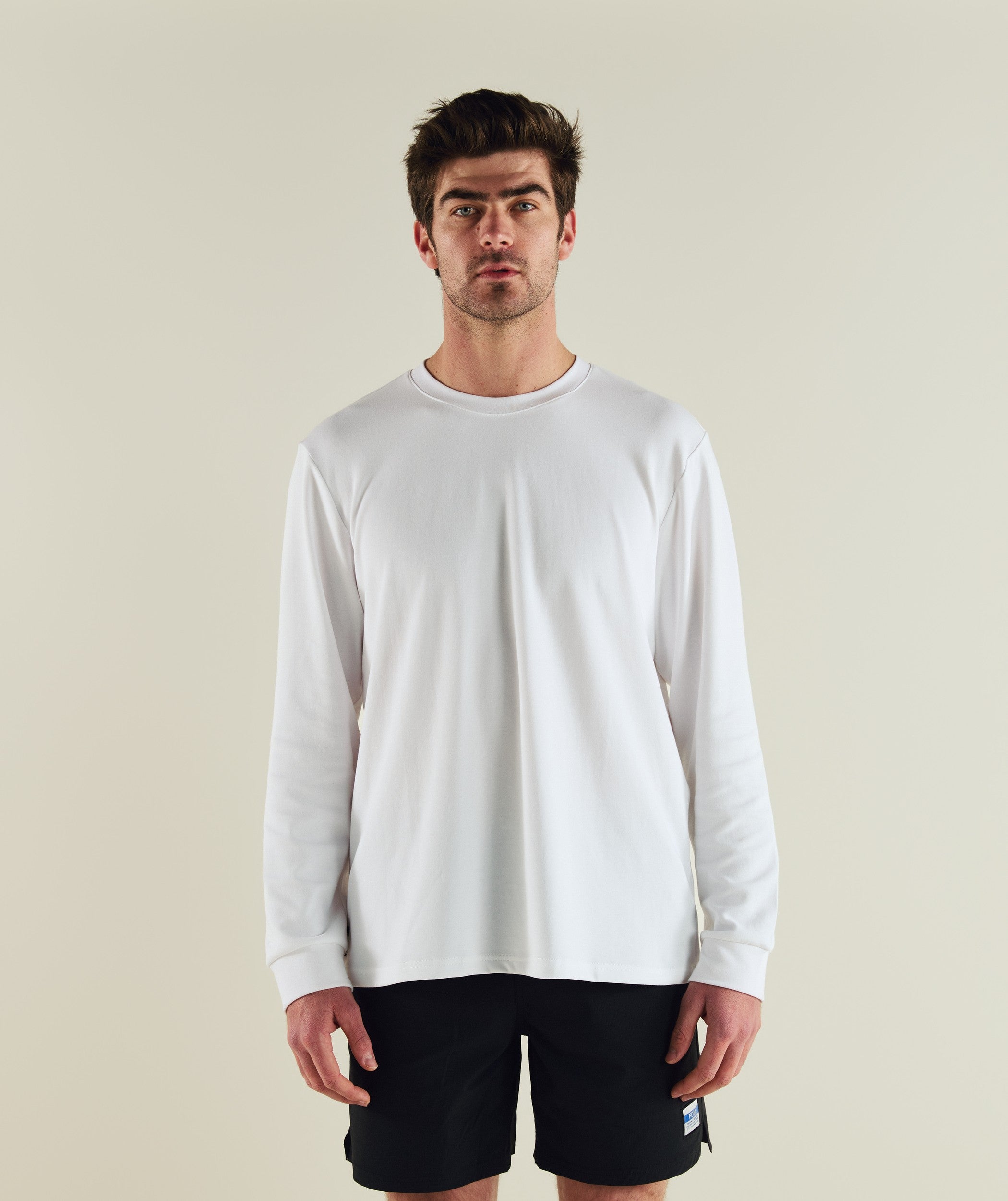 Mens FreeMotion Long Sleeve Tee - White
