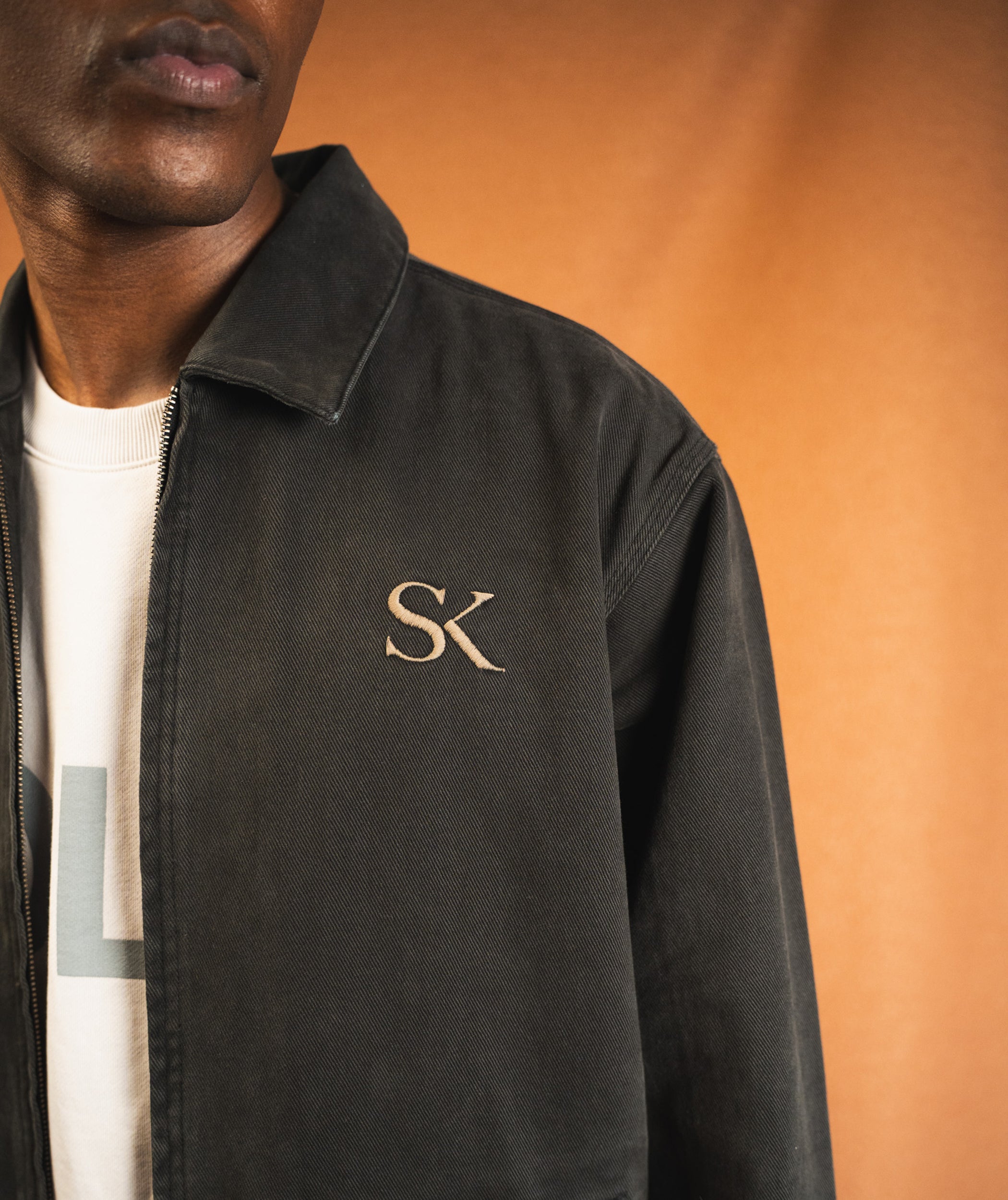 FOM x Kolisi Twill Zip Through Jacket - Onyx