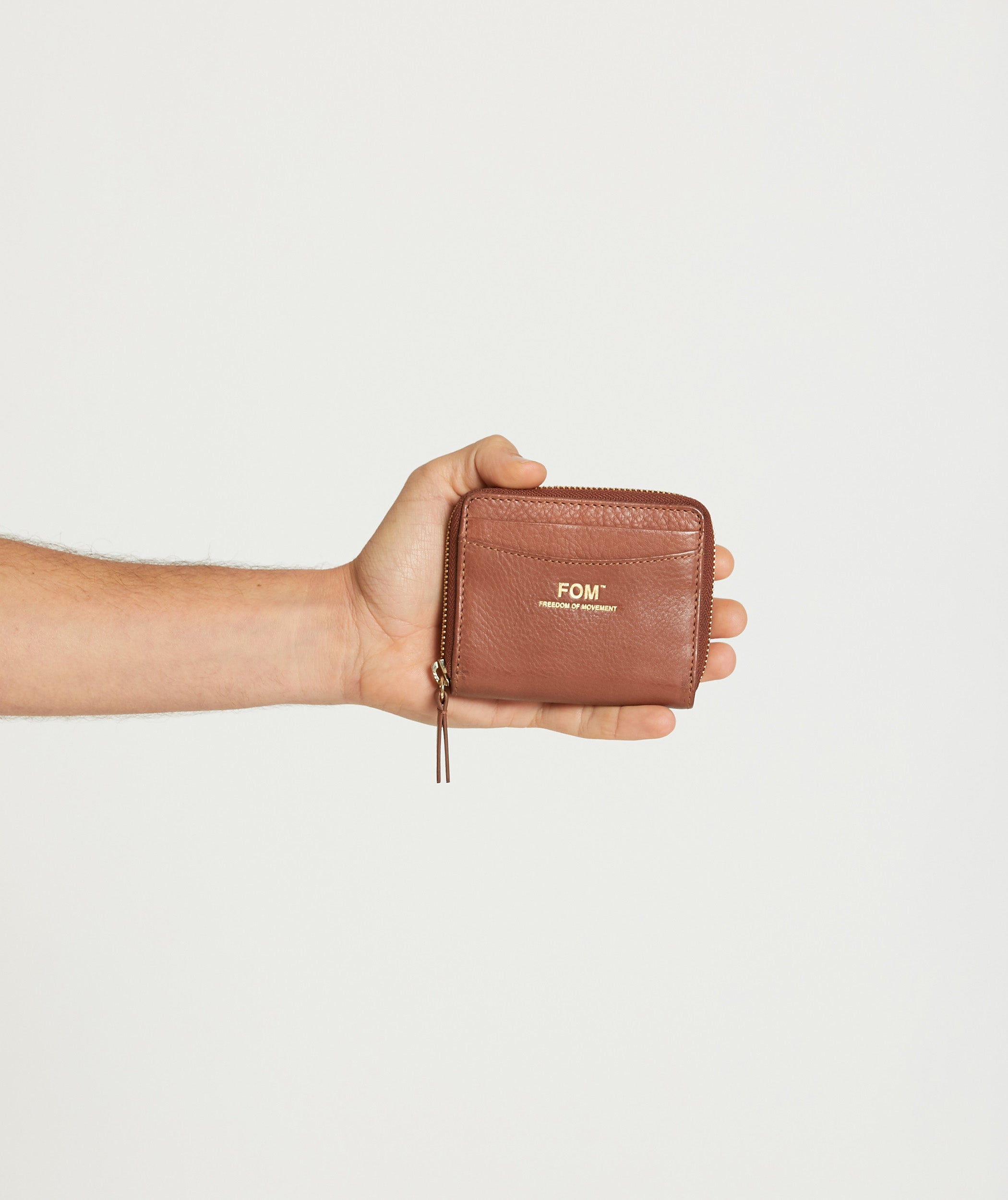 Zip-Around Card Holder - Chestnut