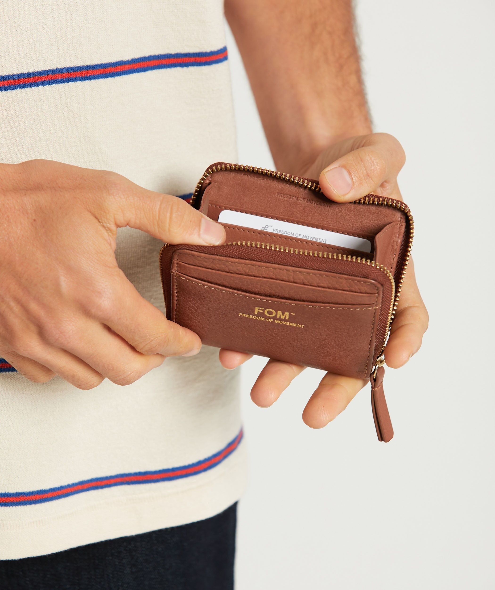Zip-Around Card Holder - Chestnut