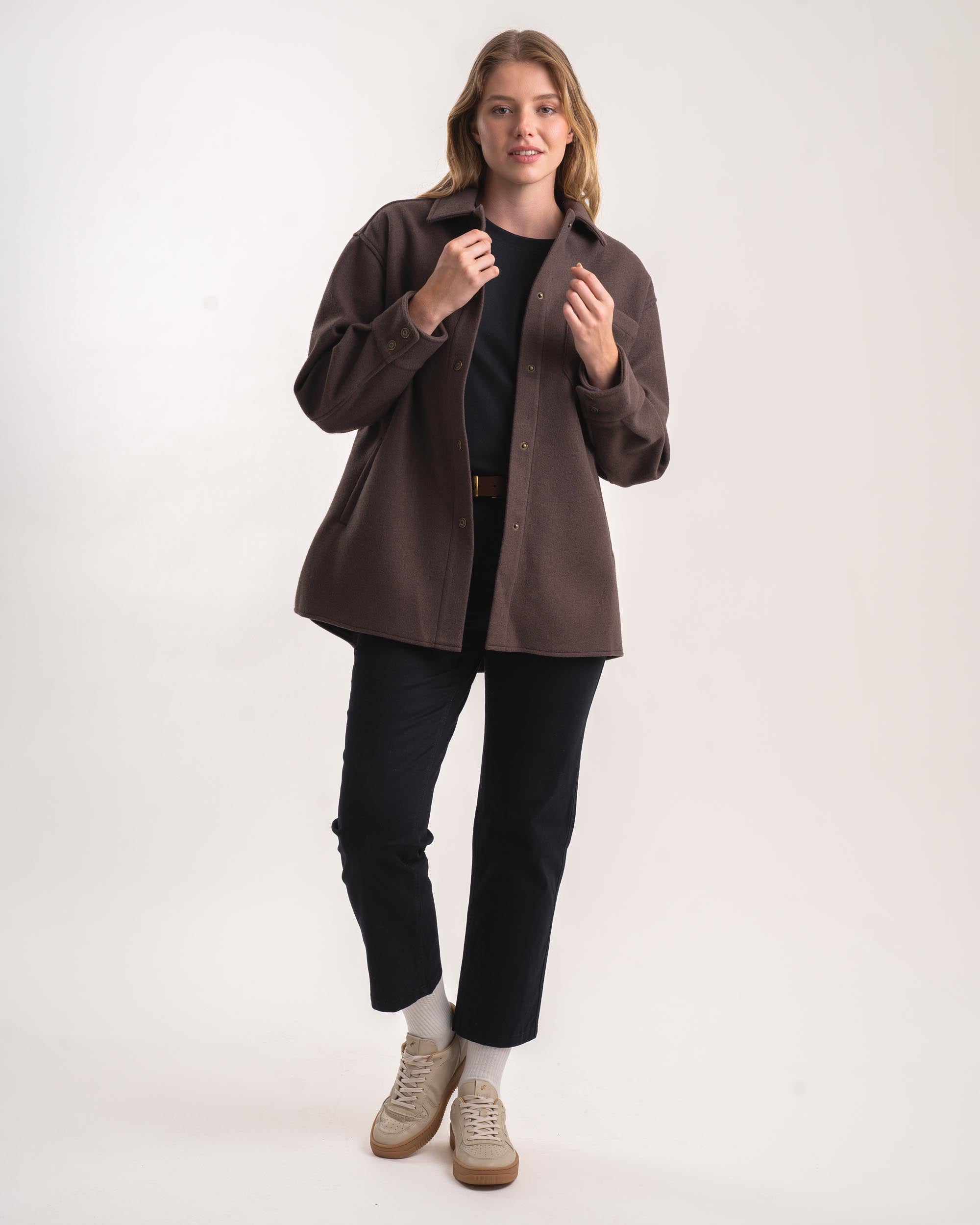 Ladies Melton Jacket - Chocolate Melange