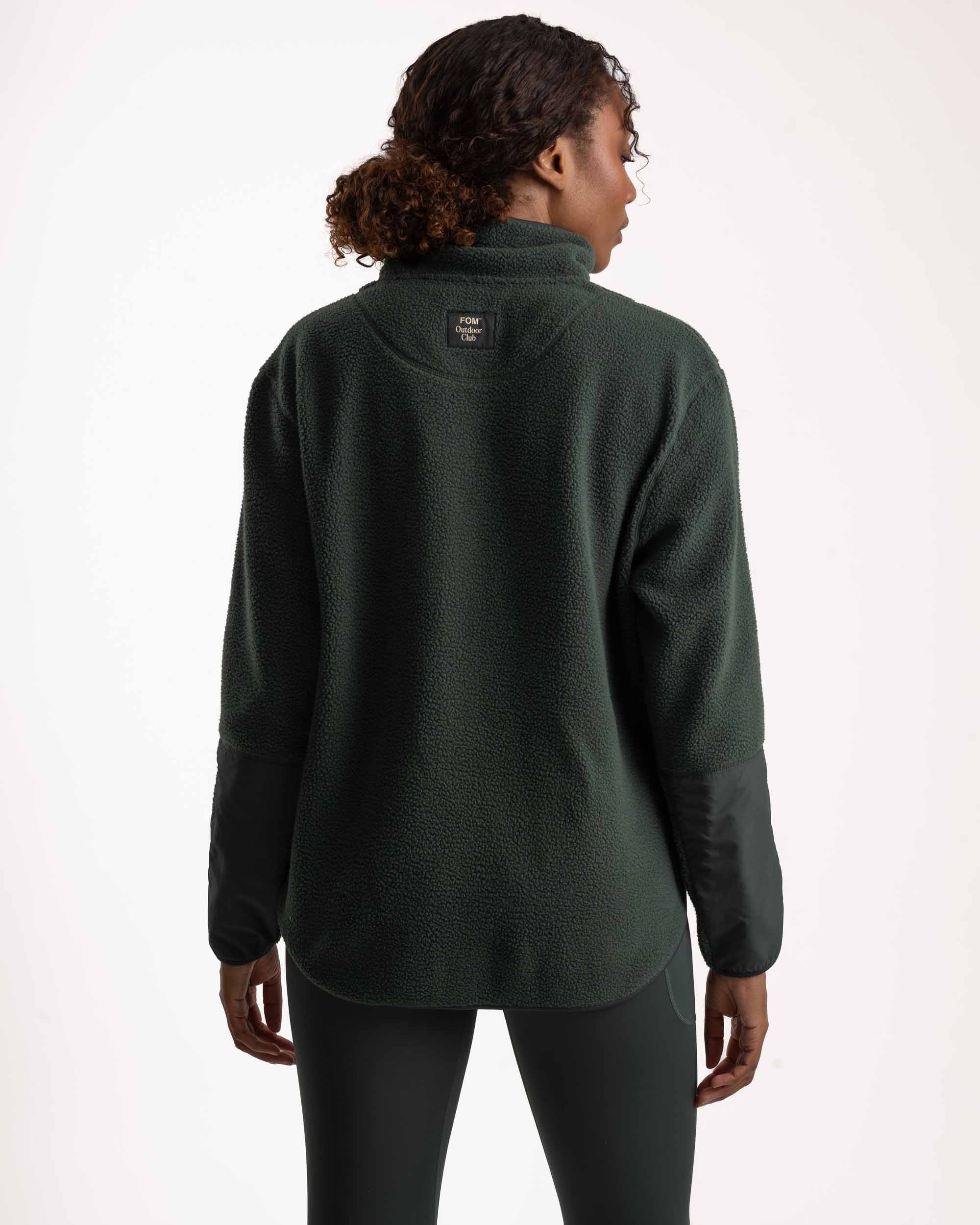 Dames Outdoor Fleece Pullover - Donker Mos