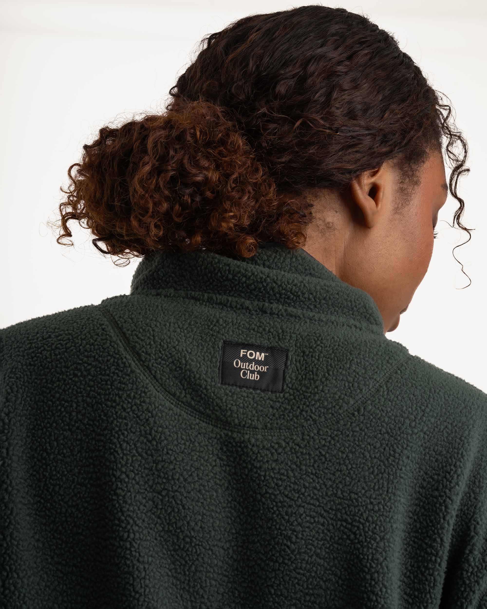 Ladies Outdoor Fleece Pullover - Dark Moss