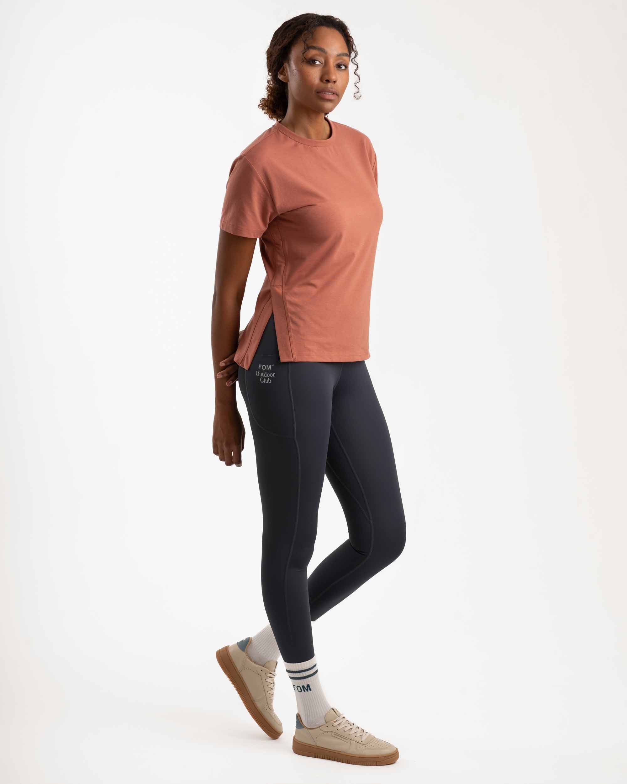 Dames Veelzijdig Outdoor T-shirt - Klei