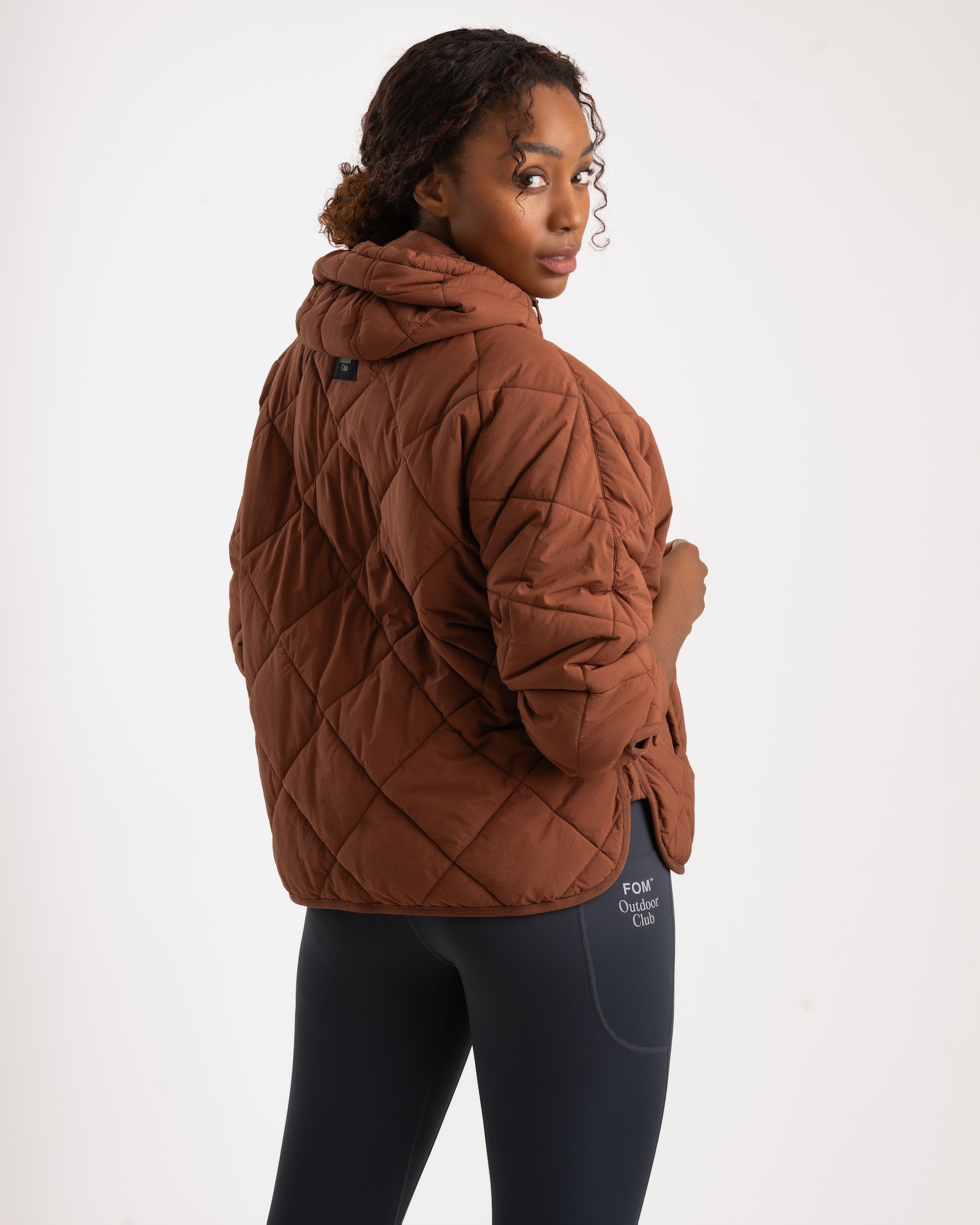 Dames Outdoor Quilted Pullover - Canyon Clay