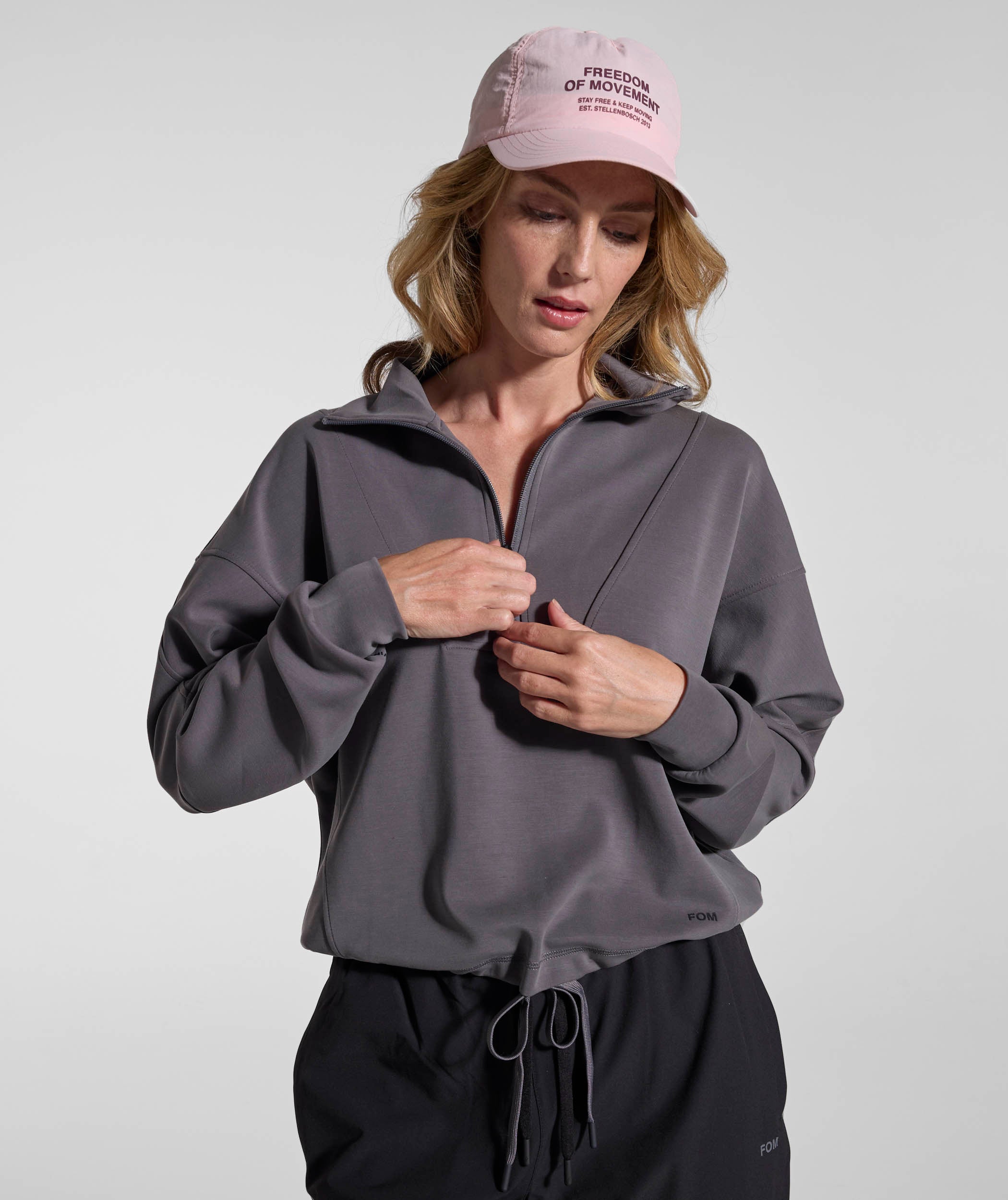 Ladies 1/4 Zip Sweater - Slate