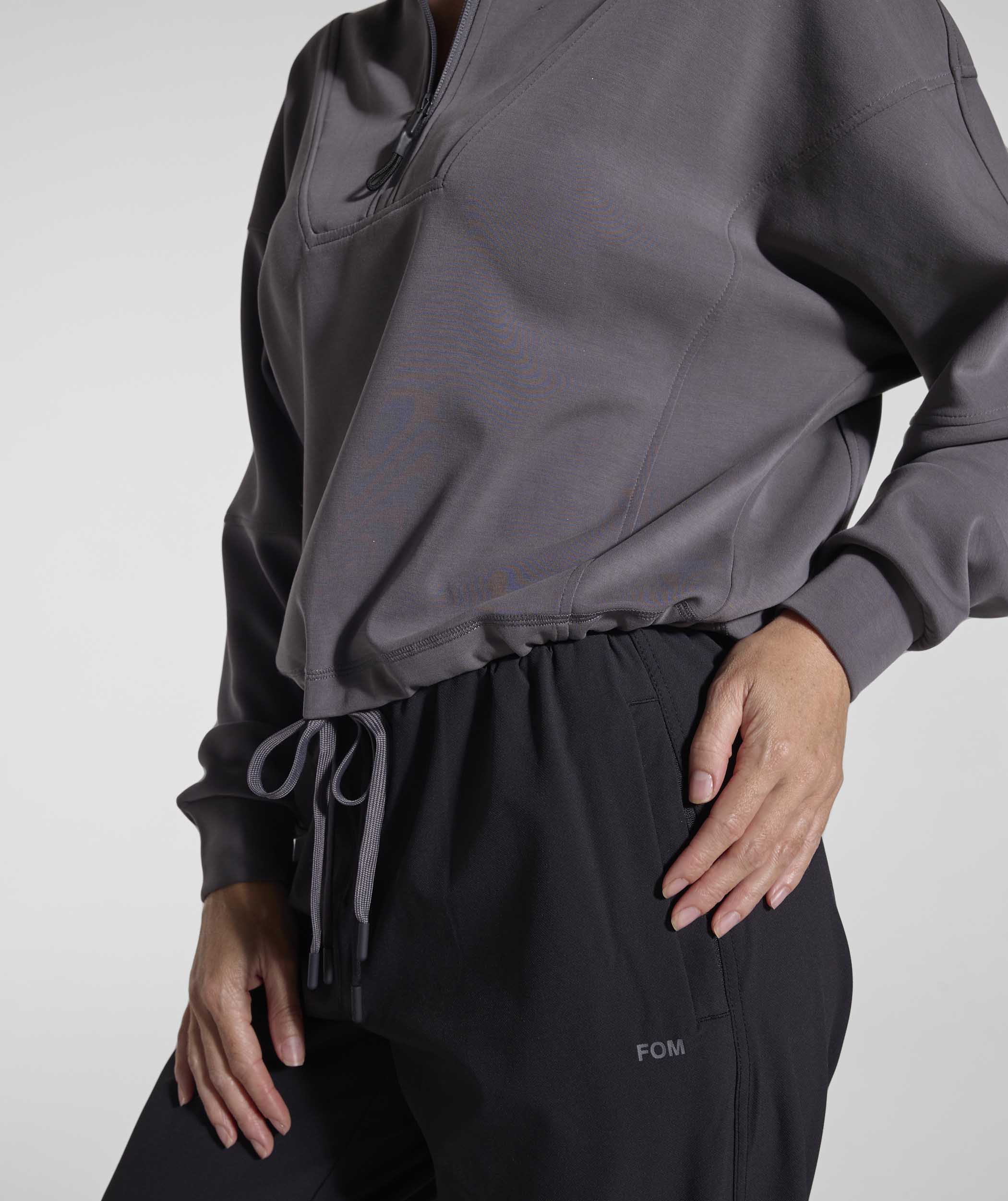 Ladies 1/4 Zip Sweater - Slate