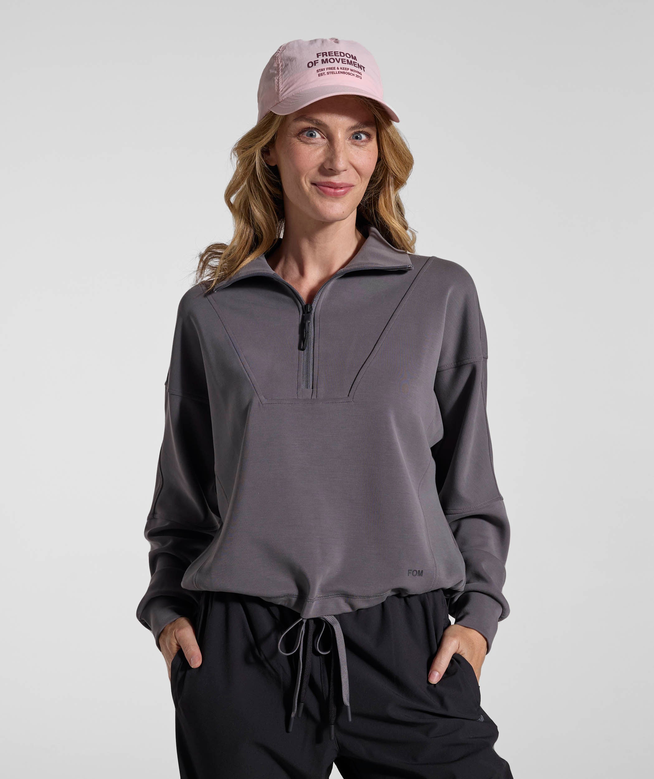 Ladies 1/4 Zip Sweater - Slate
