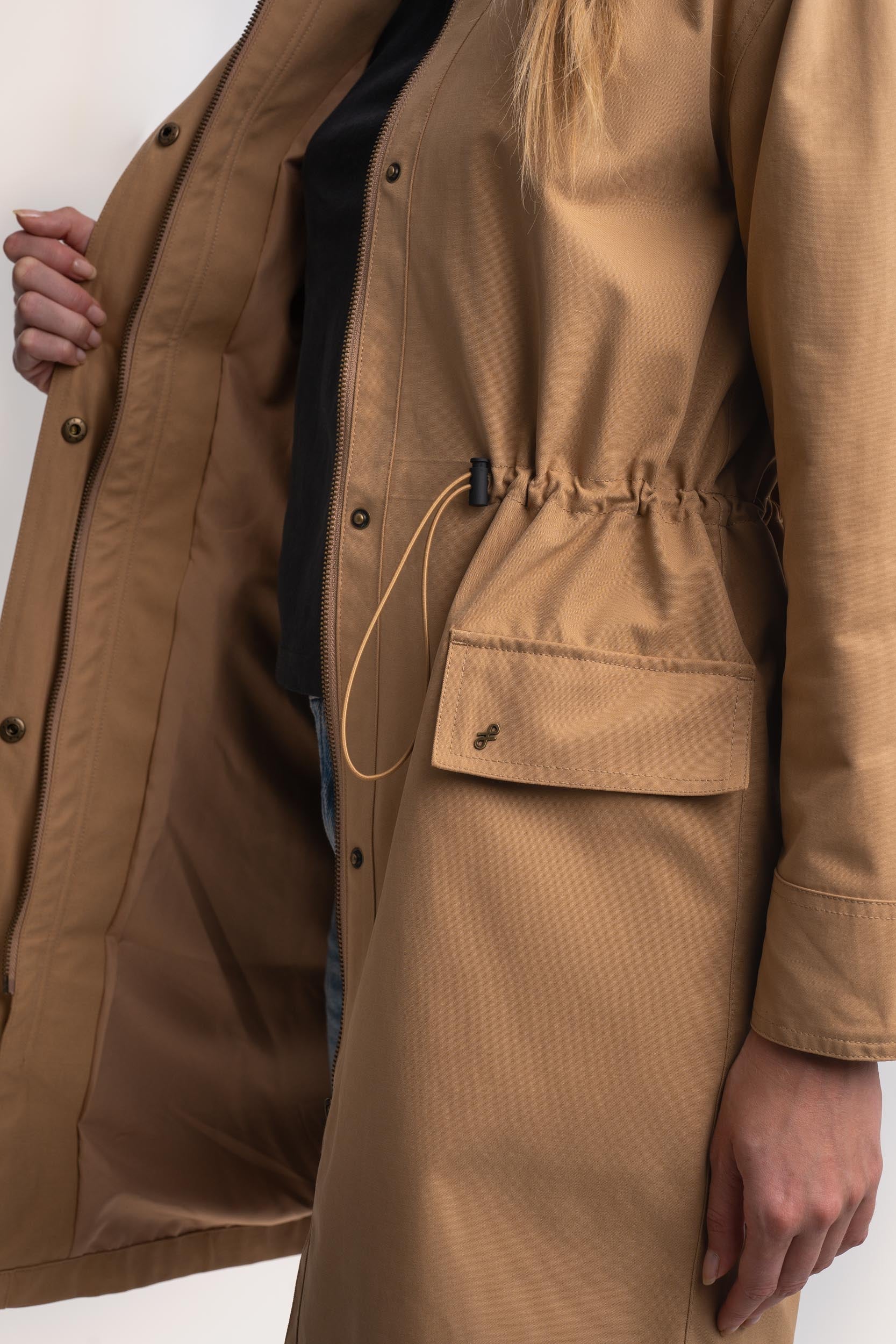 Dames trenchcoat - Kameel