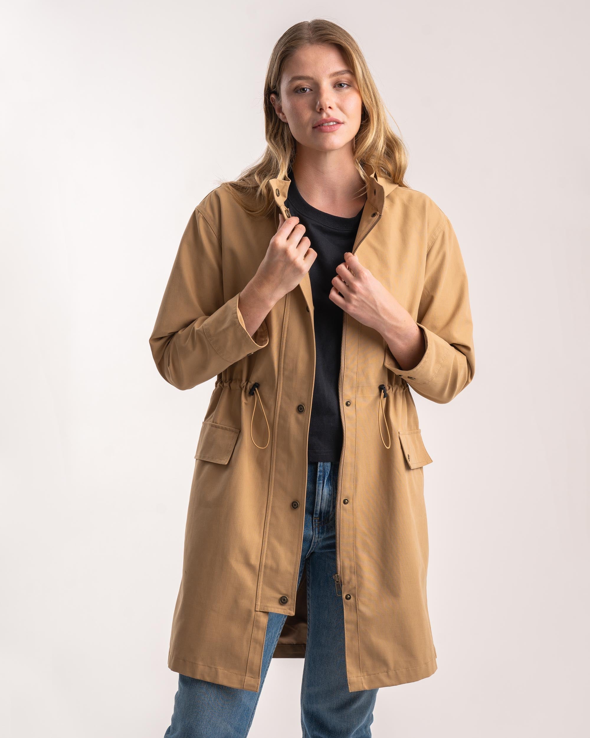 Dames trenchcoat - Kameel