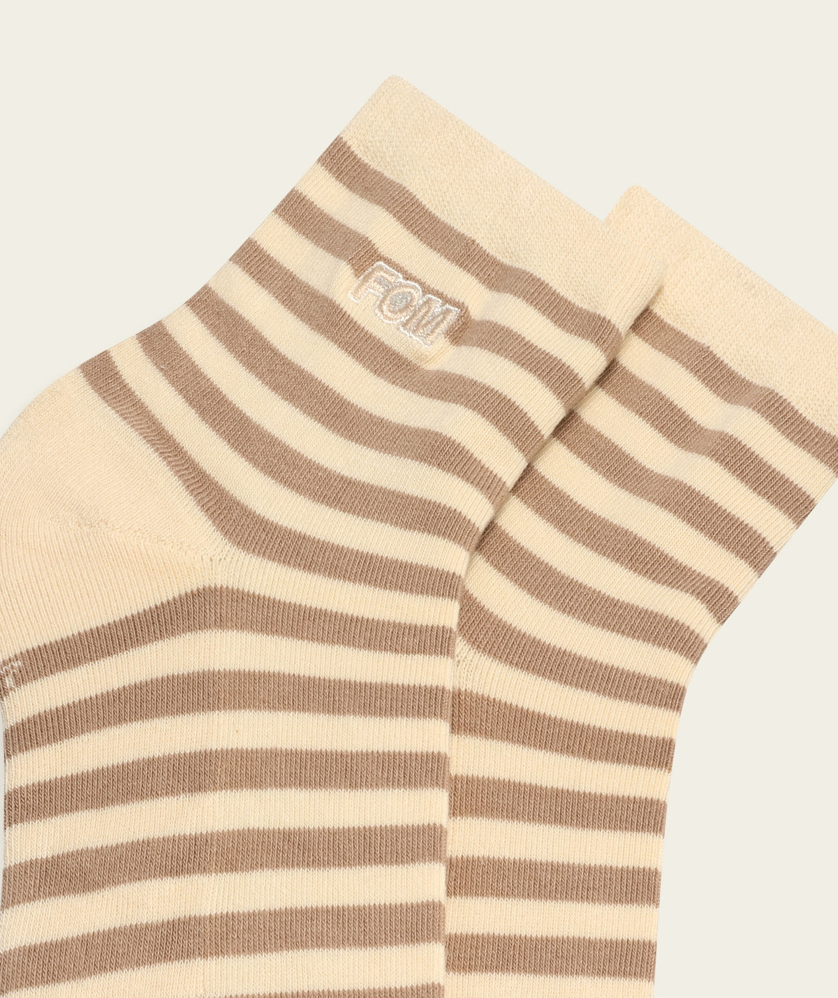 Lds: Active Sock - Off-White/ Stone Stripes