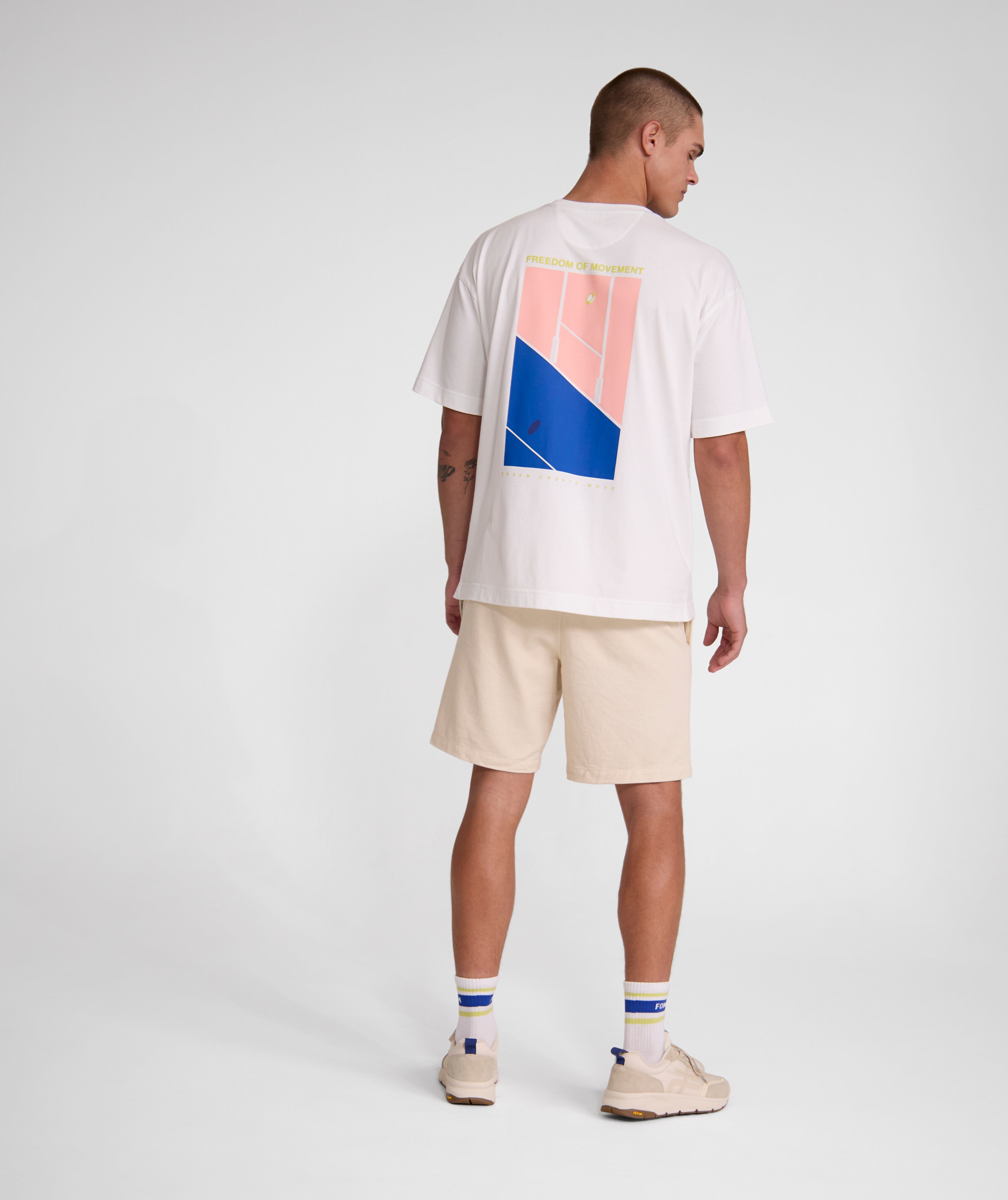 Mens Drop Goal Graphic Tee - Ivory