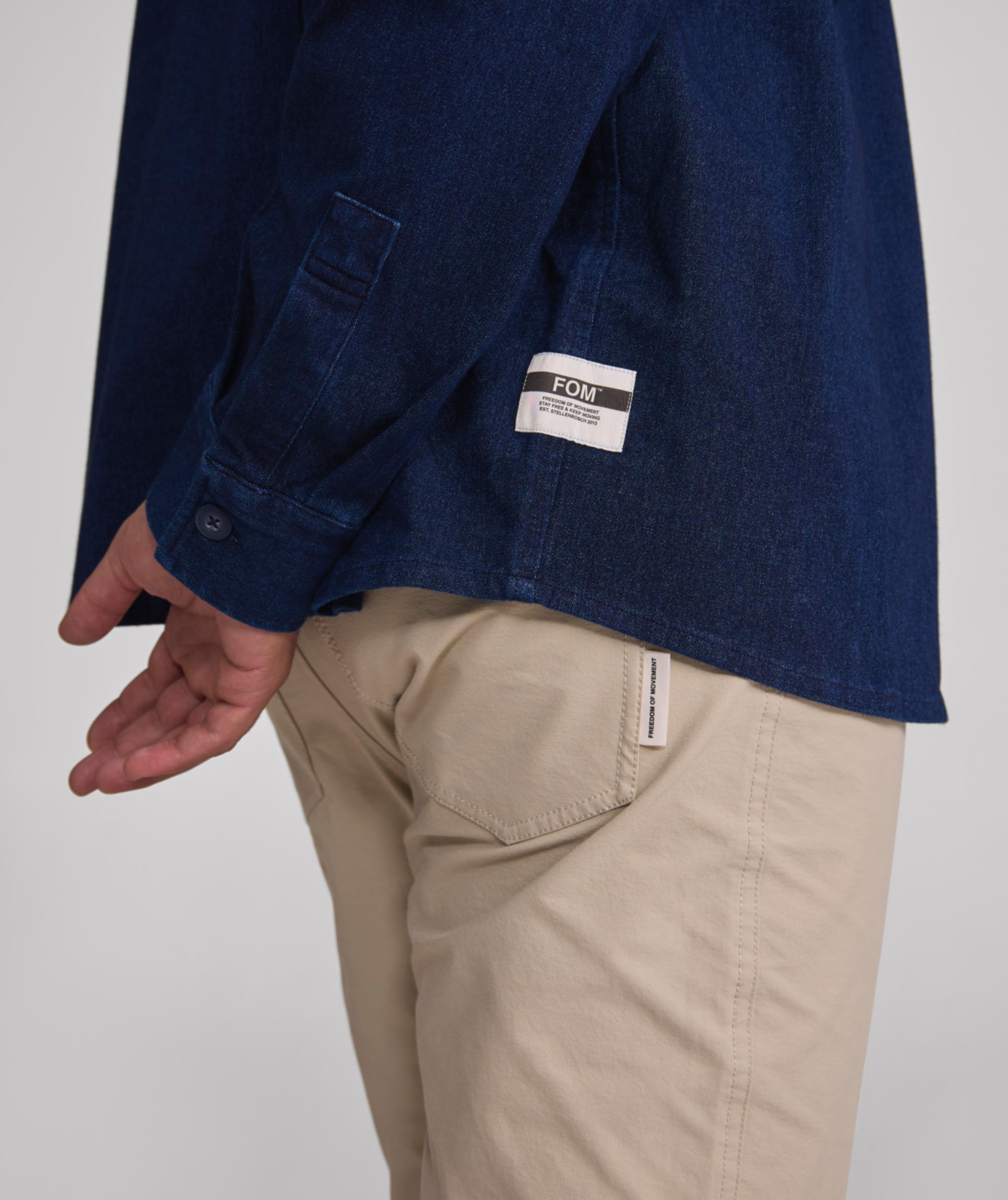 Mens Long Sleeve FreeMotion Shirt  - Indigo