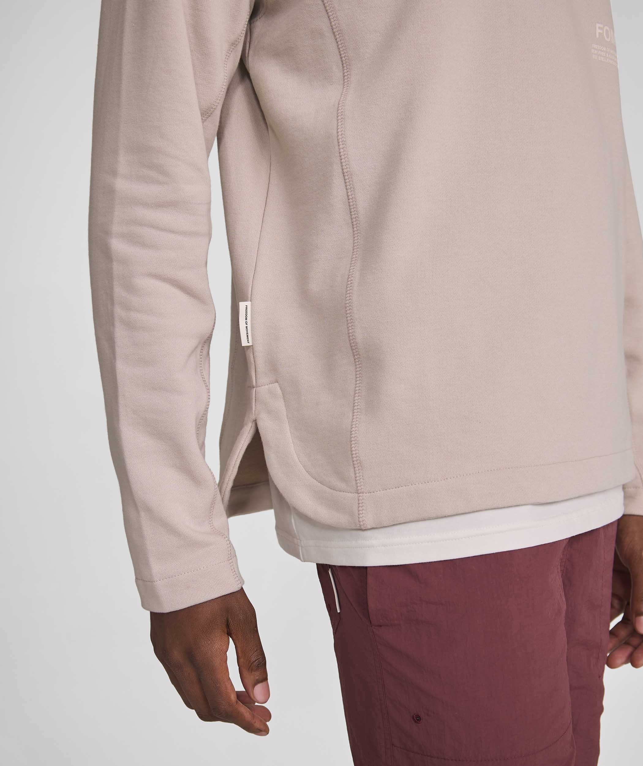 Mens 1/4 Zip Sweatshirt - Oyster