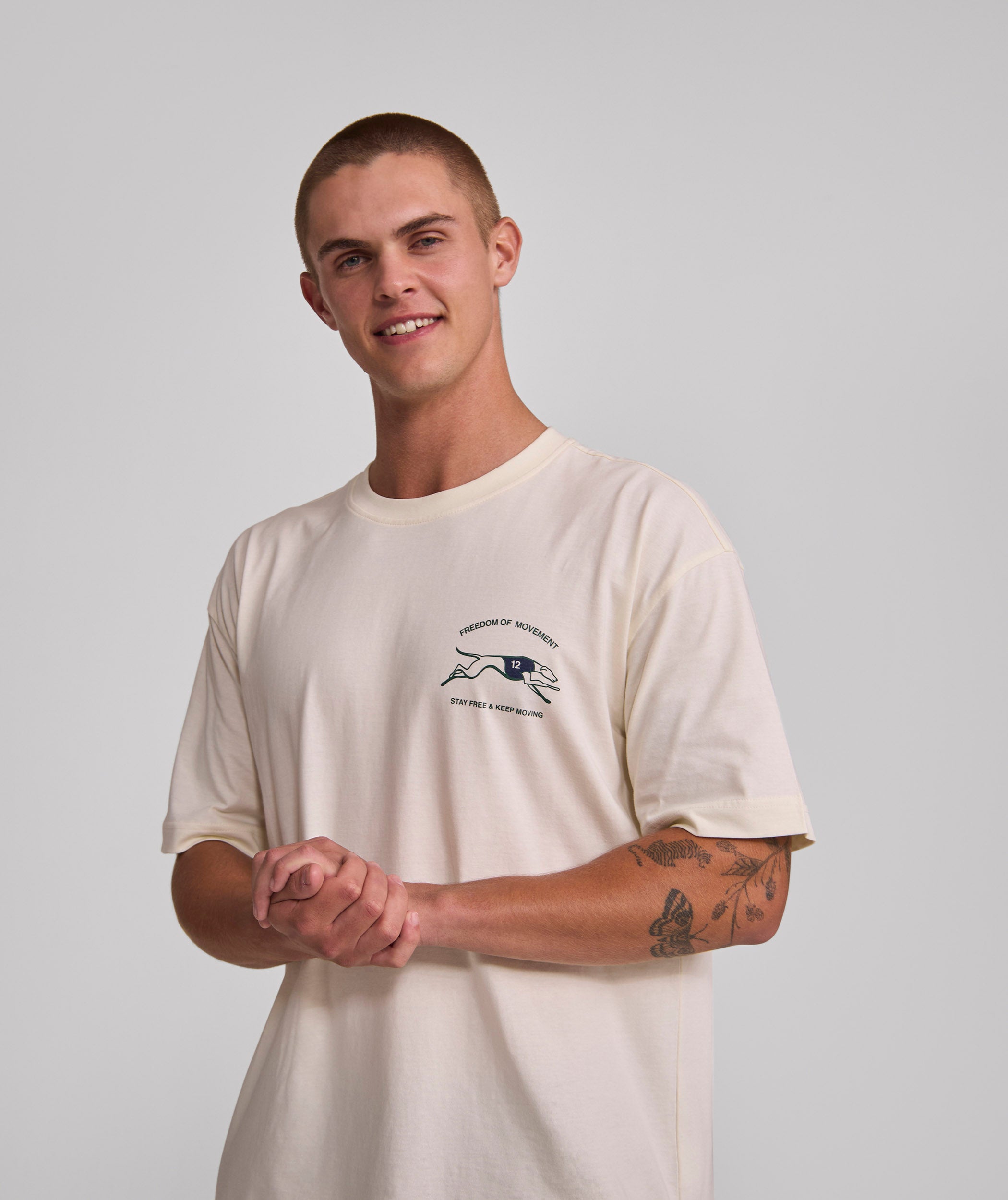 Mens Windhond Tee - Vanilla Sorbet