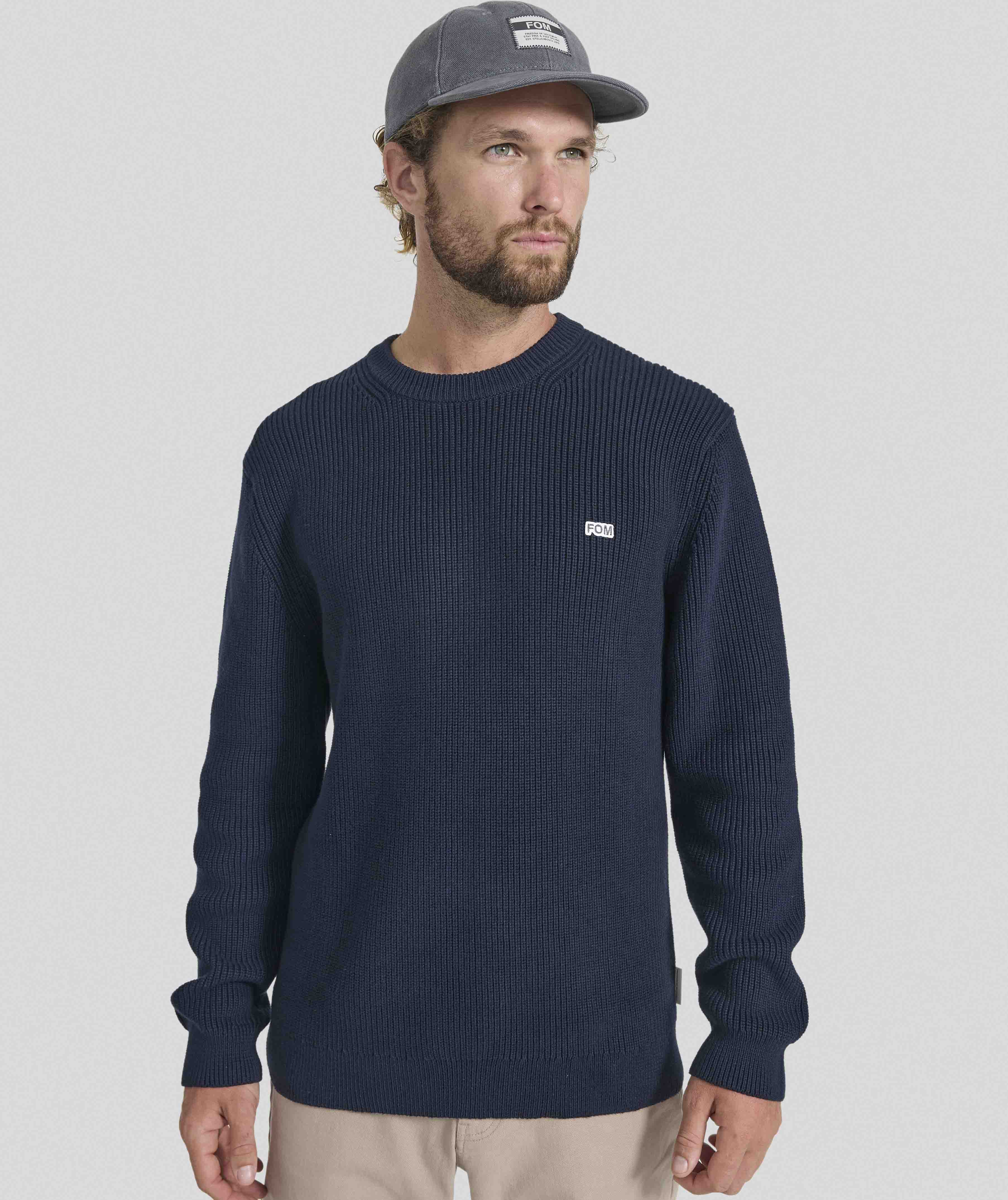 Mens Chunky Knitwear - Navy