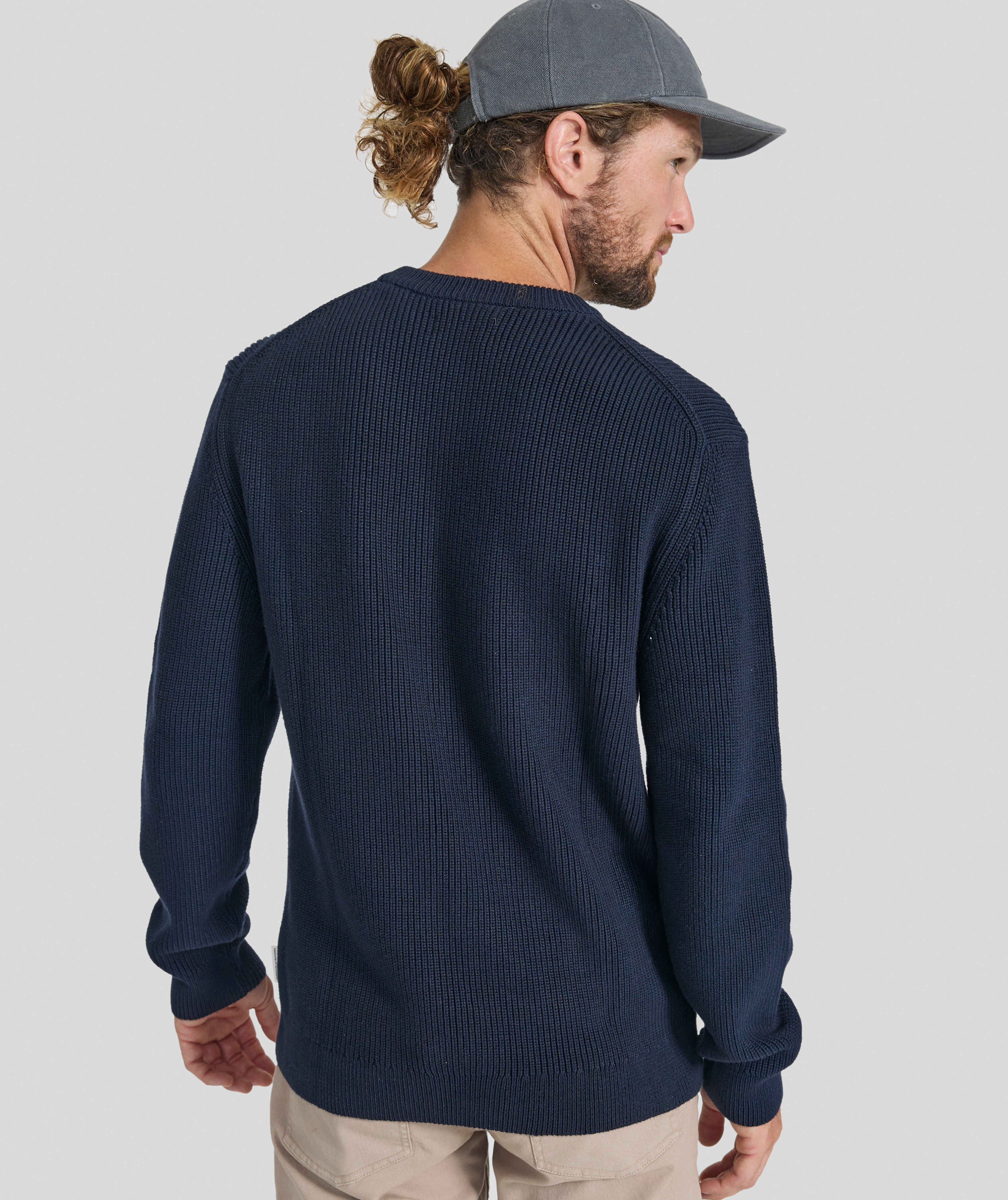 Mens Chunky Knitwear - Navy