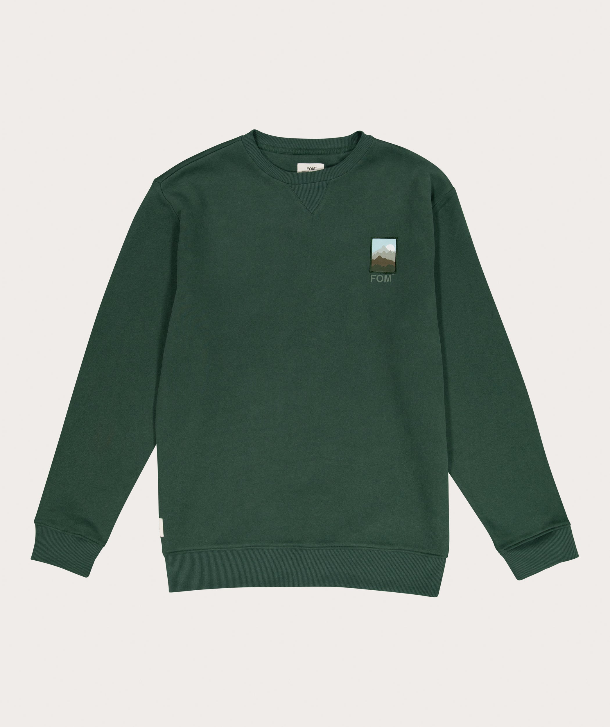 FOM Mens Crew Neck Sweater - Forest Green