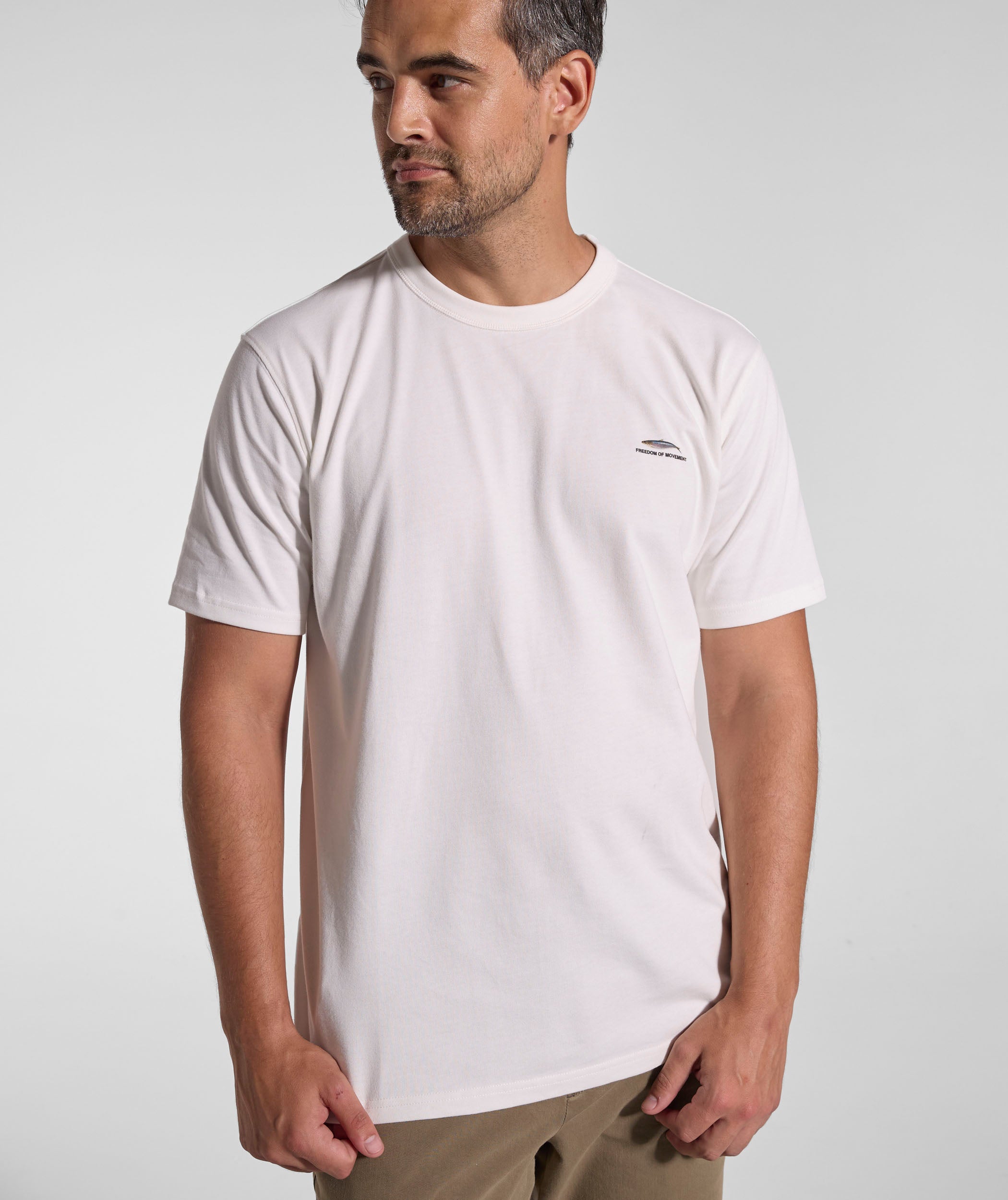 Mens Atlantic Sardine Regular Tee - Sea Salt