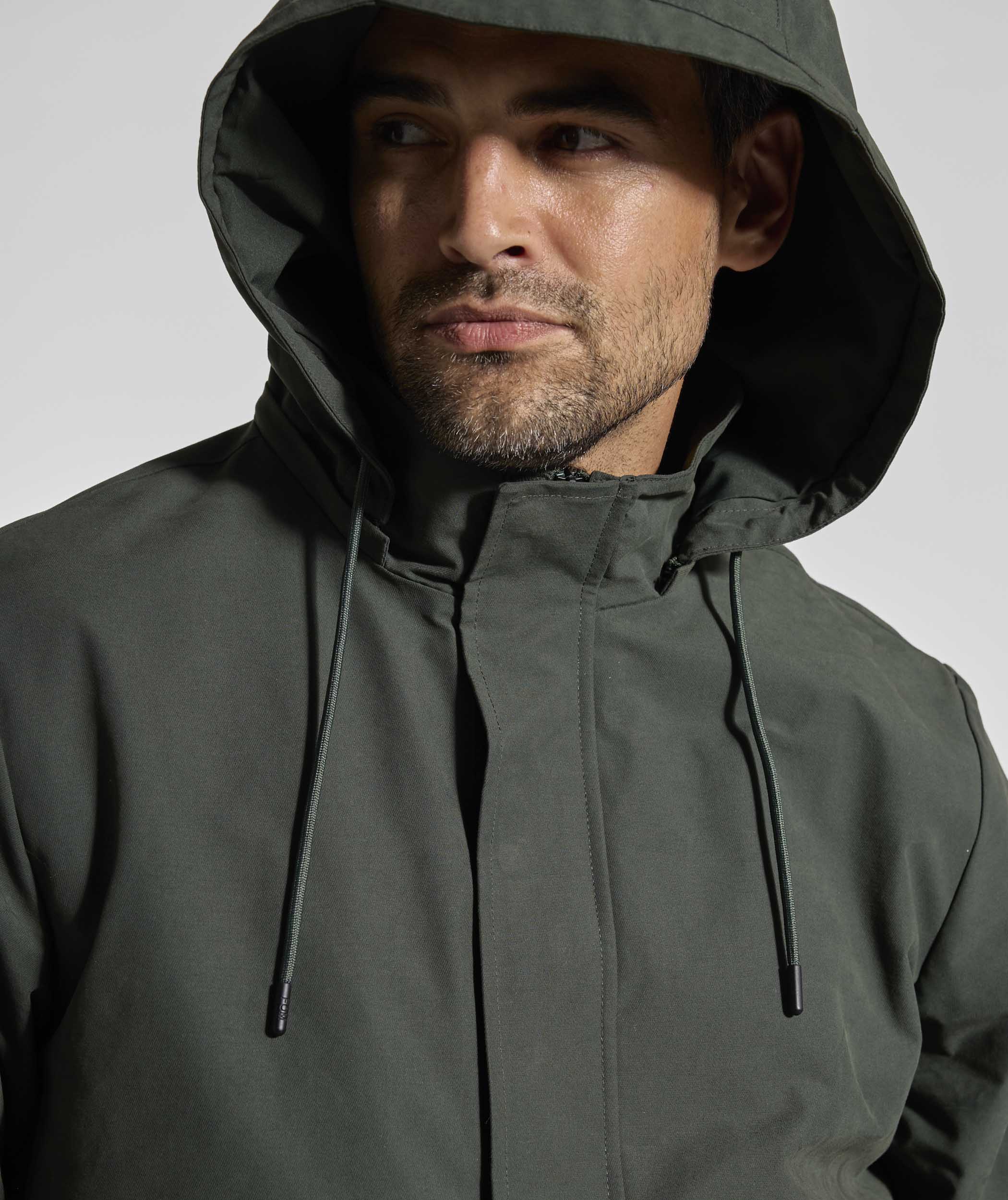 Mens Cotton Blend Anorak - Forest