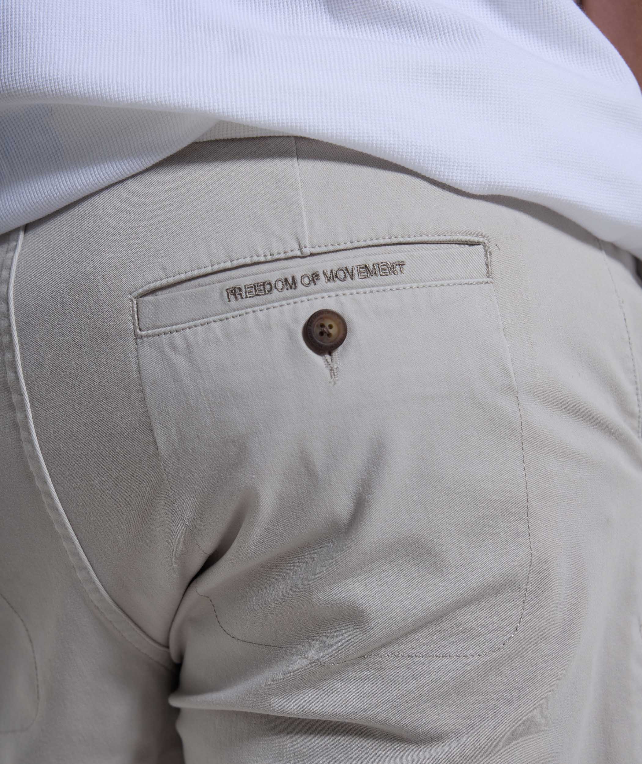 Mens Cotton Twill Chino Shorts - Grey