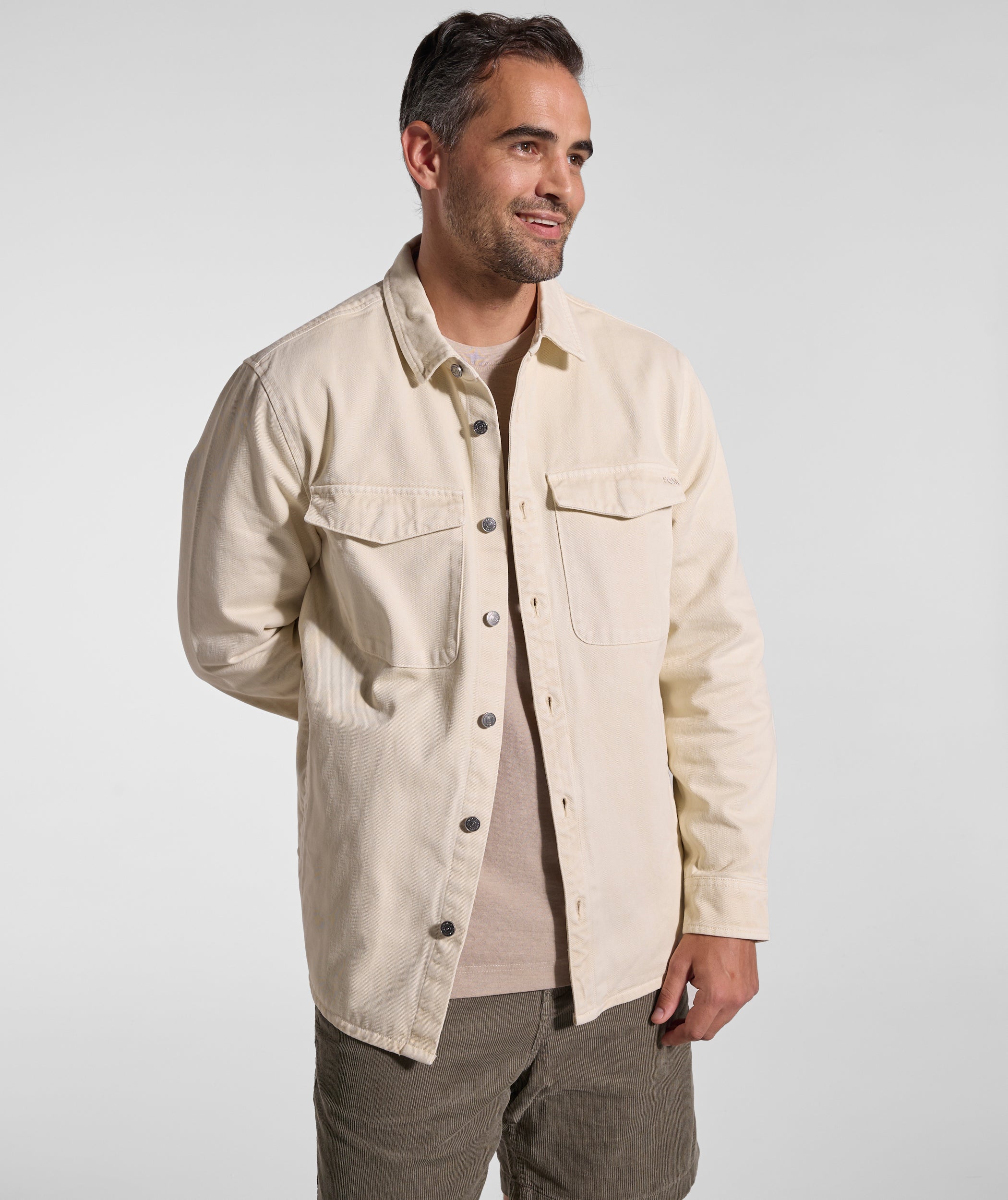 Mens Denim Jacket - Ecru