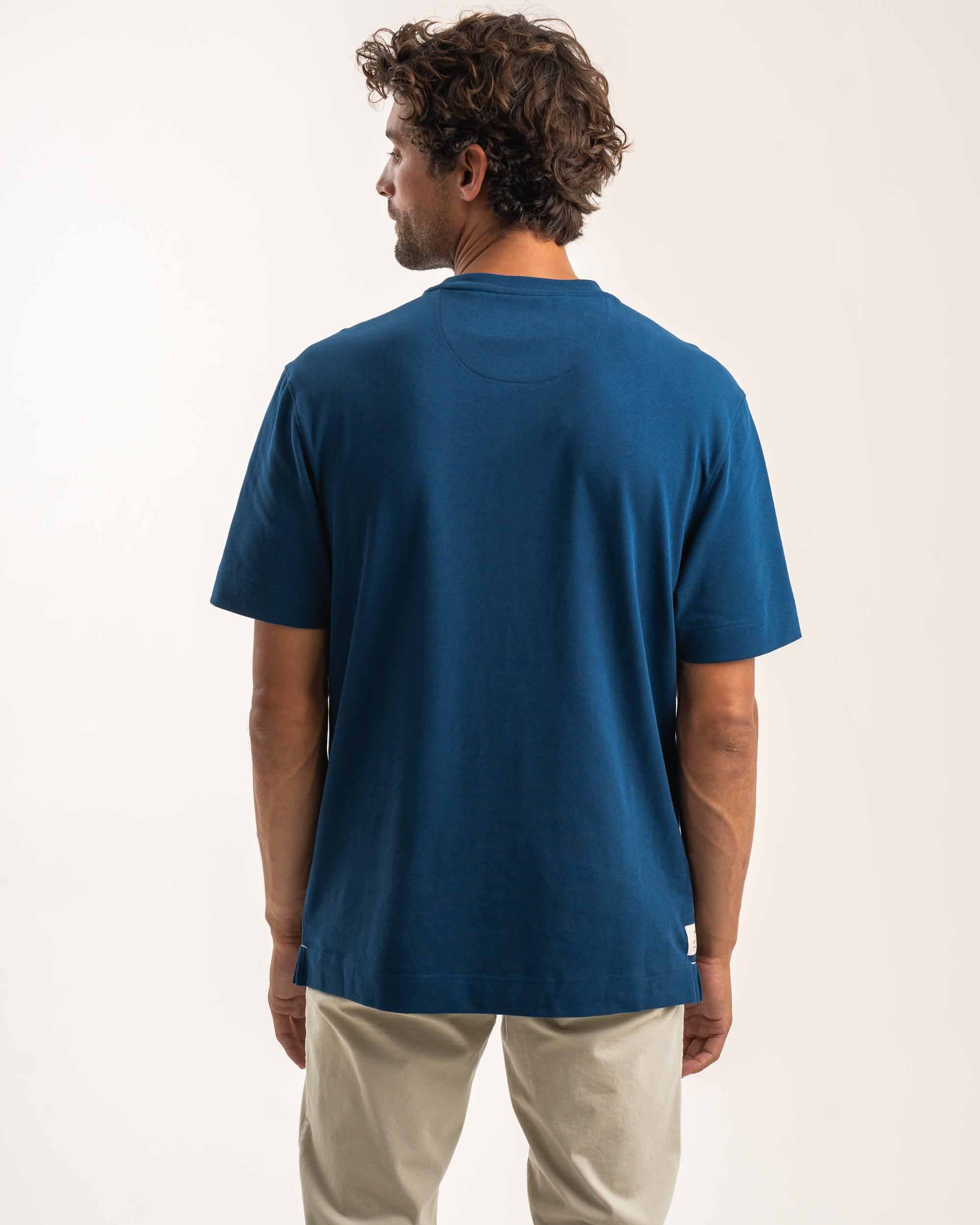 Heren Heavyweight Tee - Diepblauw