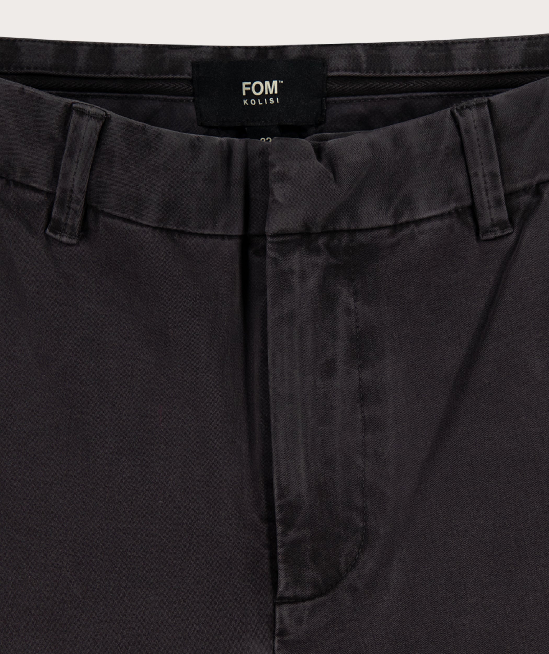 FOM x Kolisi Mens Classic Slim Fit Chino - Black