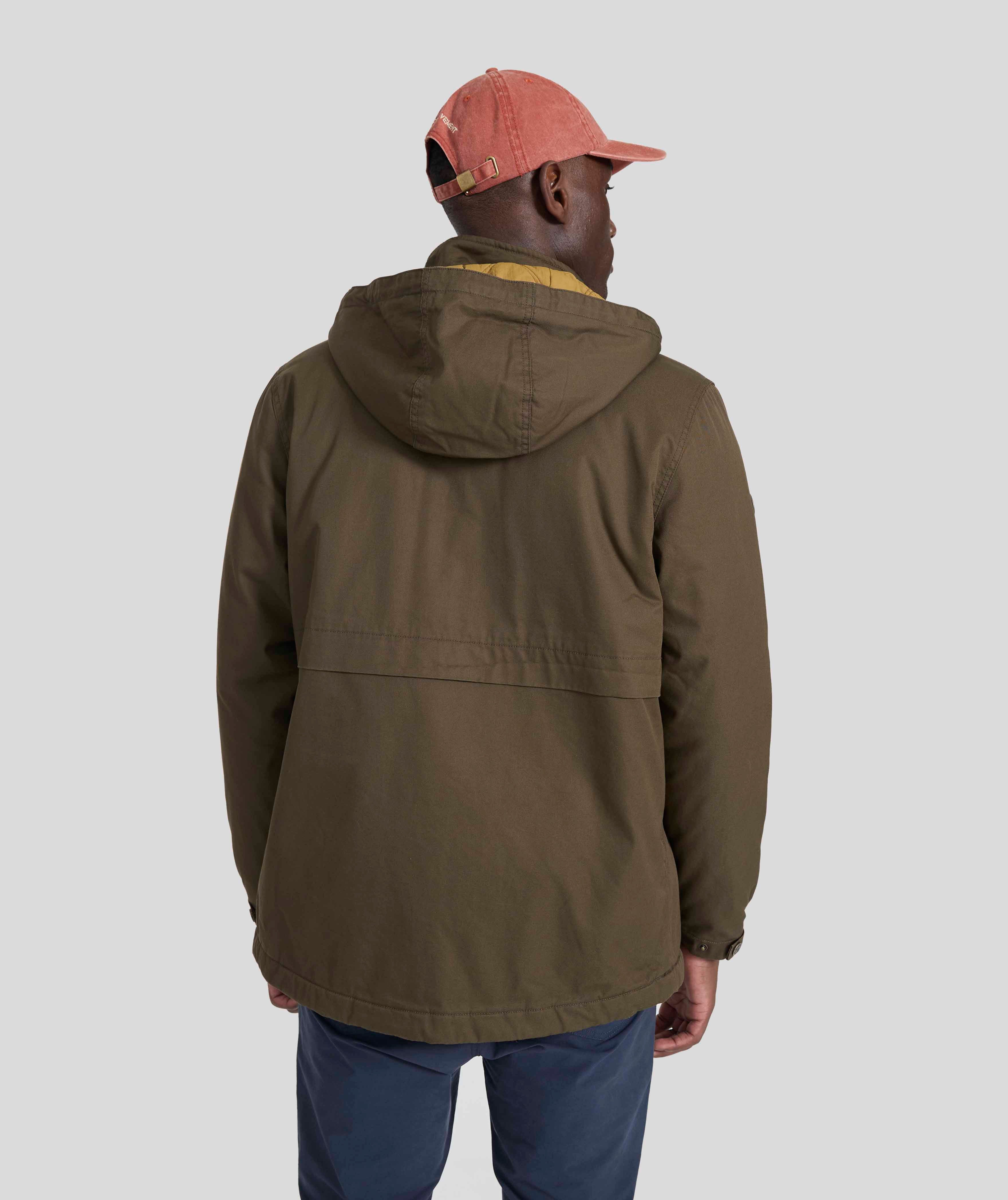 Mens Cotton Parka - Dark Olive