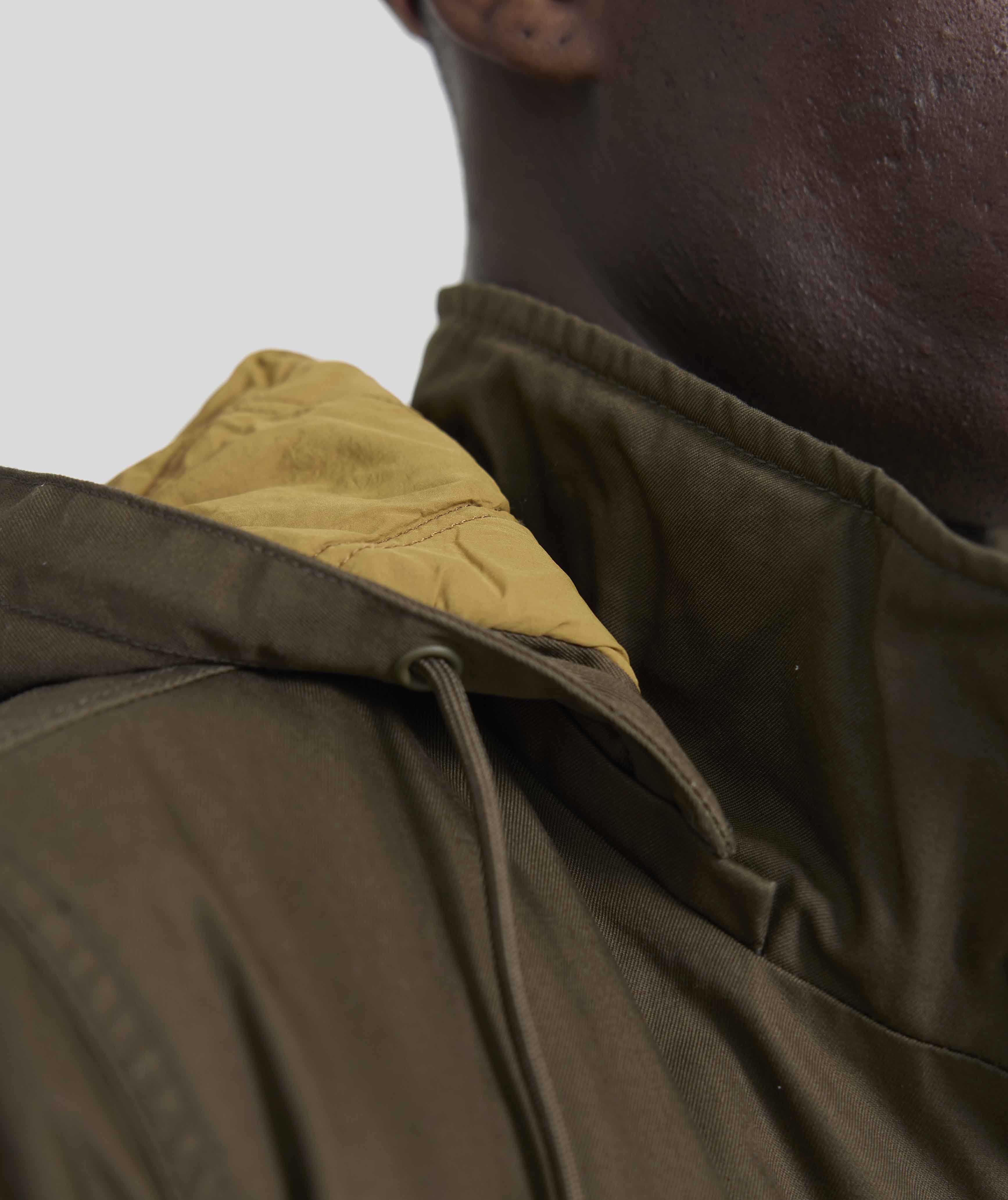 Mens Cotton Parka - Dark Olive