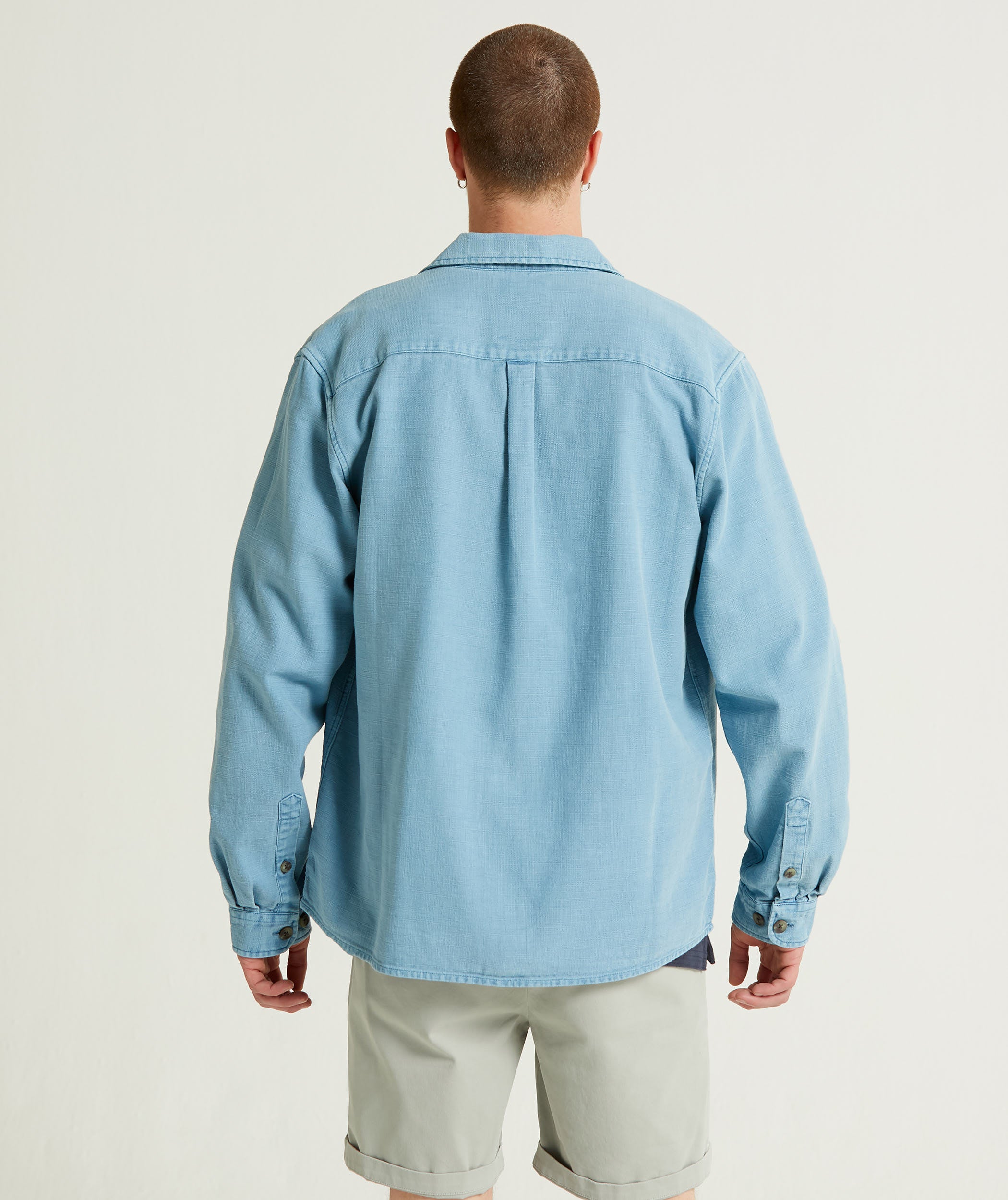 Mens Organic Cotton Shirt - Blue