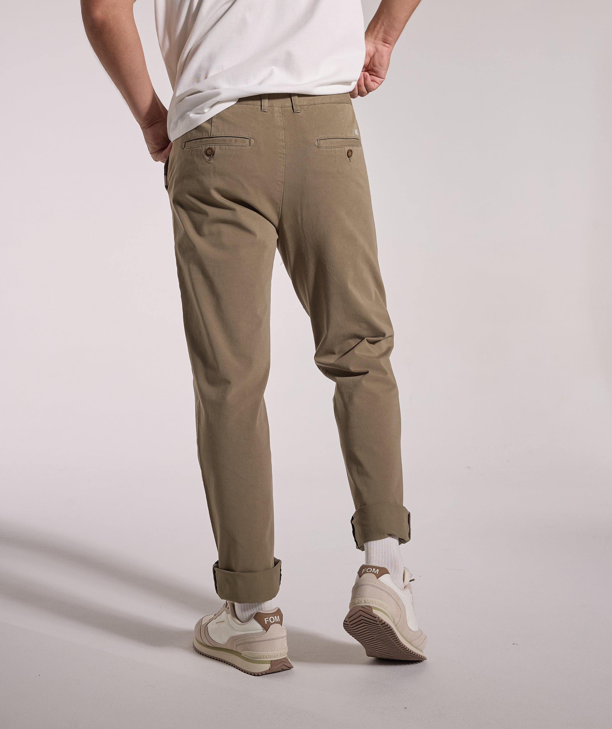 Mens Regular Fit Cotton Twill Chino - Olive