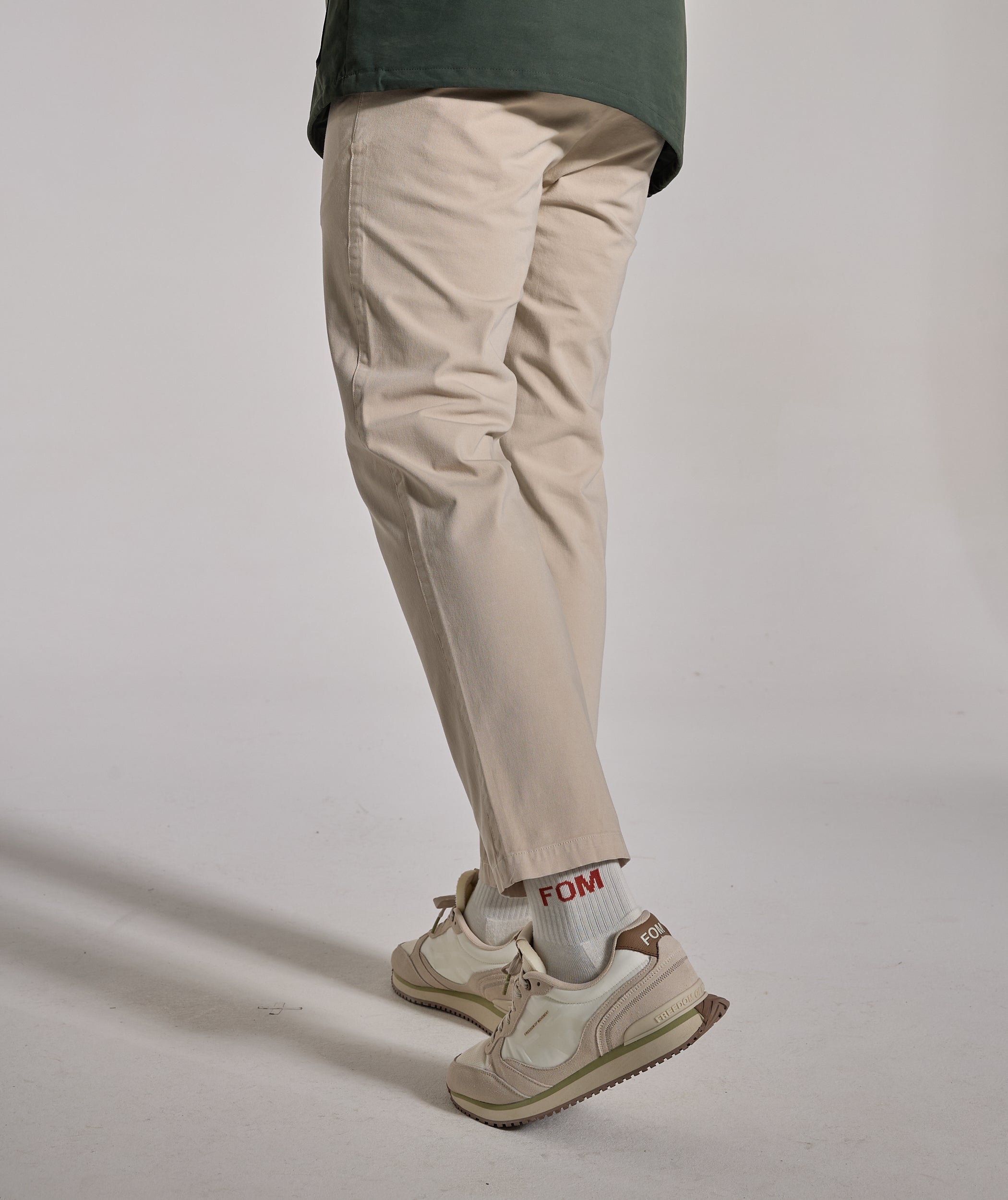 Mens Regular Fit Cotton Twill Chinos - Light Sand