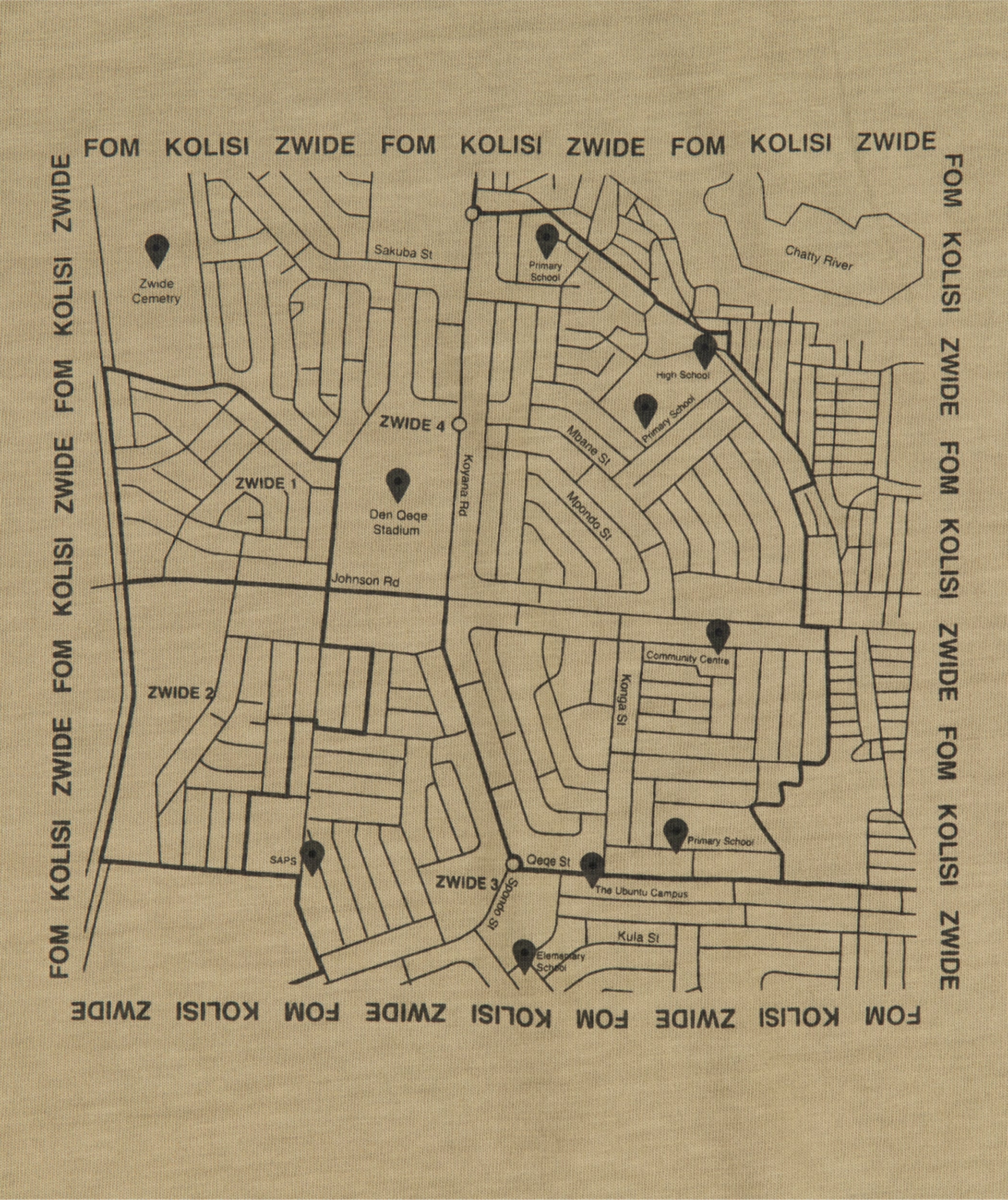 FOM x Kolisi Herren T-Shirt - Stein