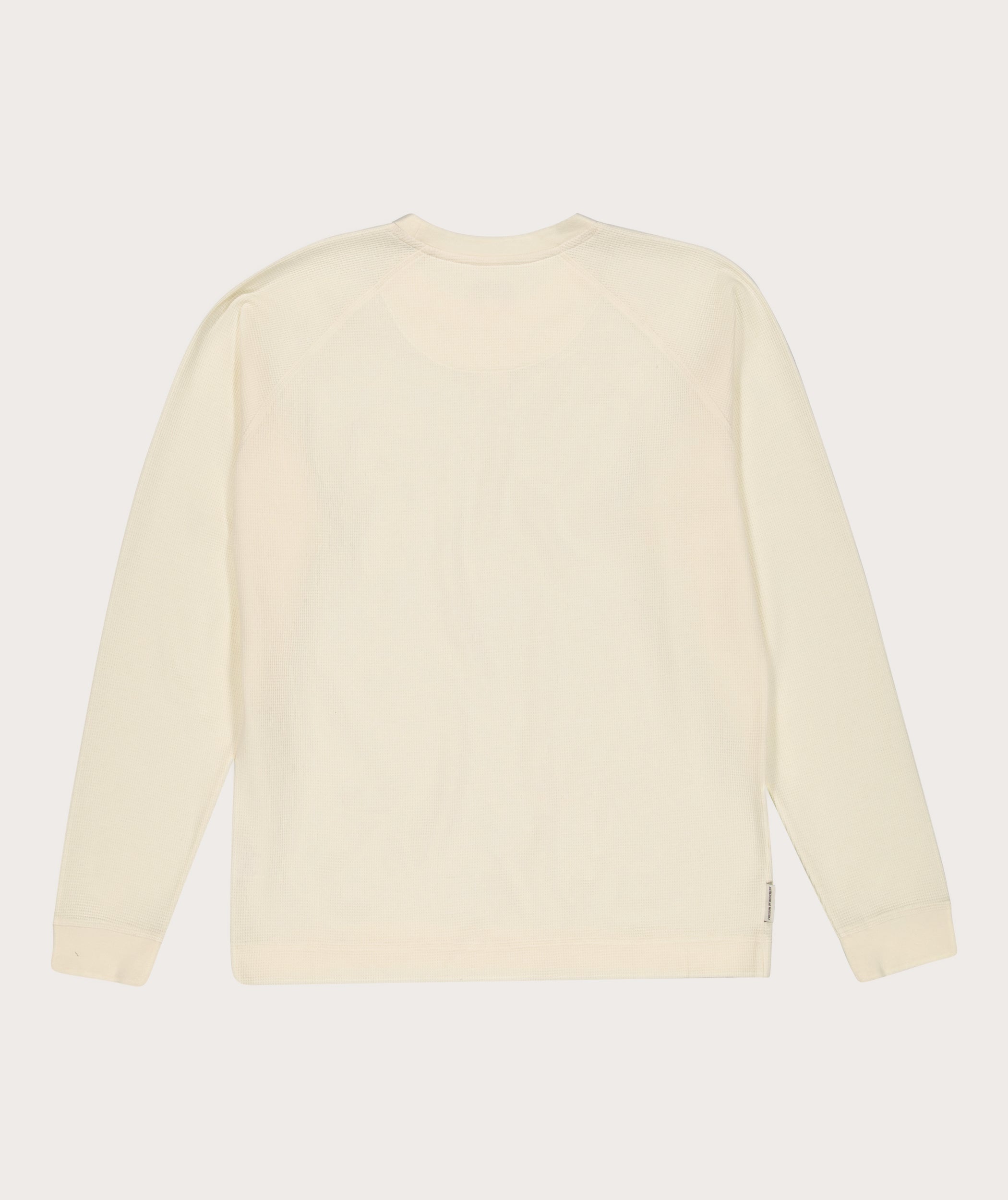 Heren Raglan Waffle Long Sleeve Tee - Ivoor