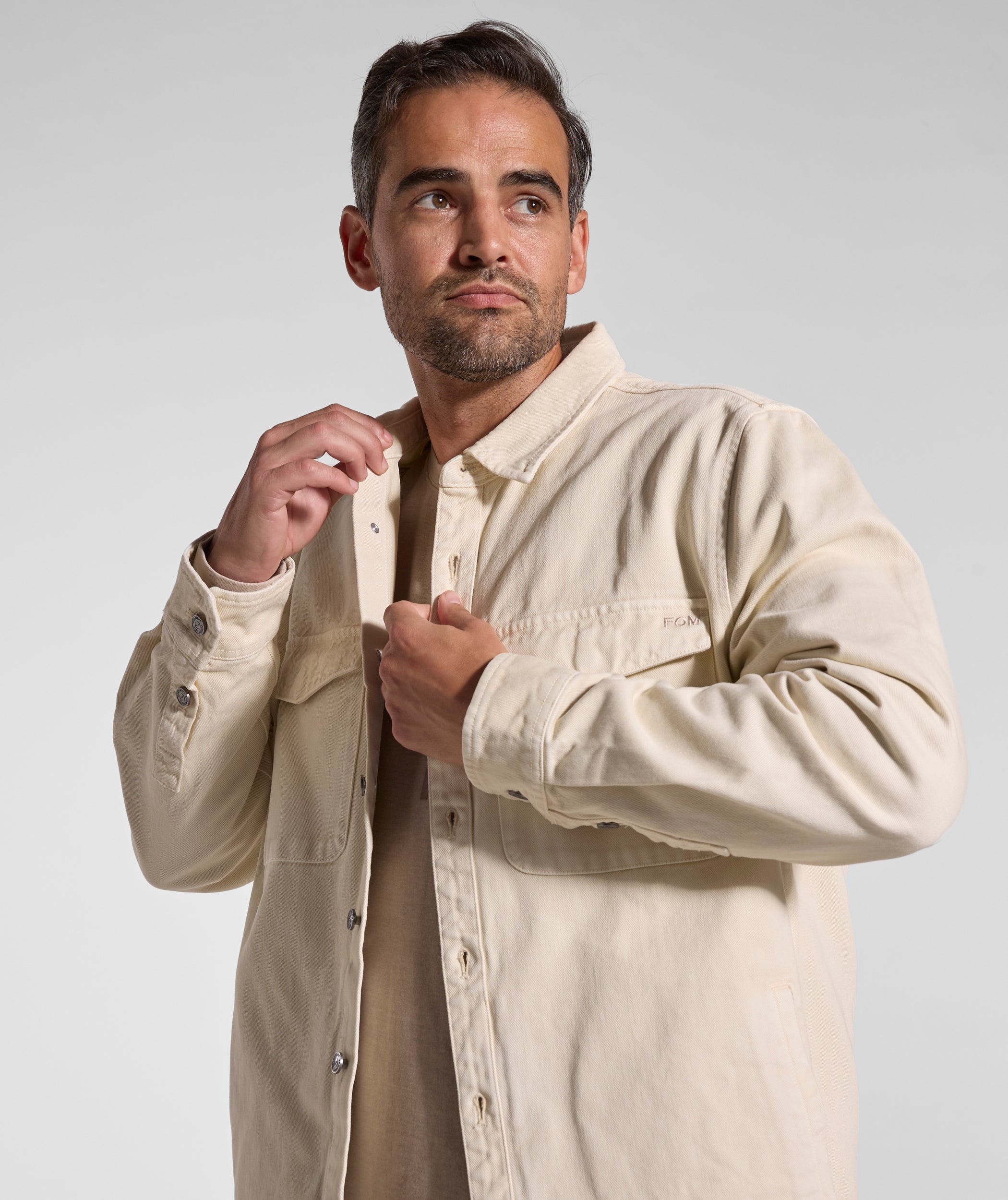 Mens Denim Jacket - Ecru