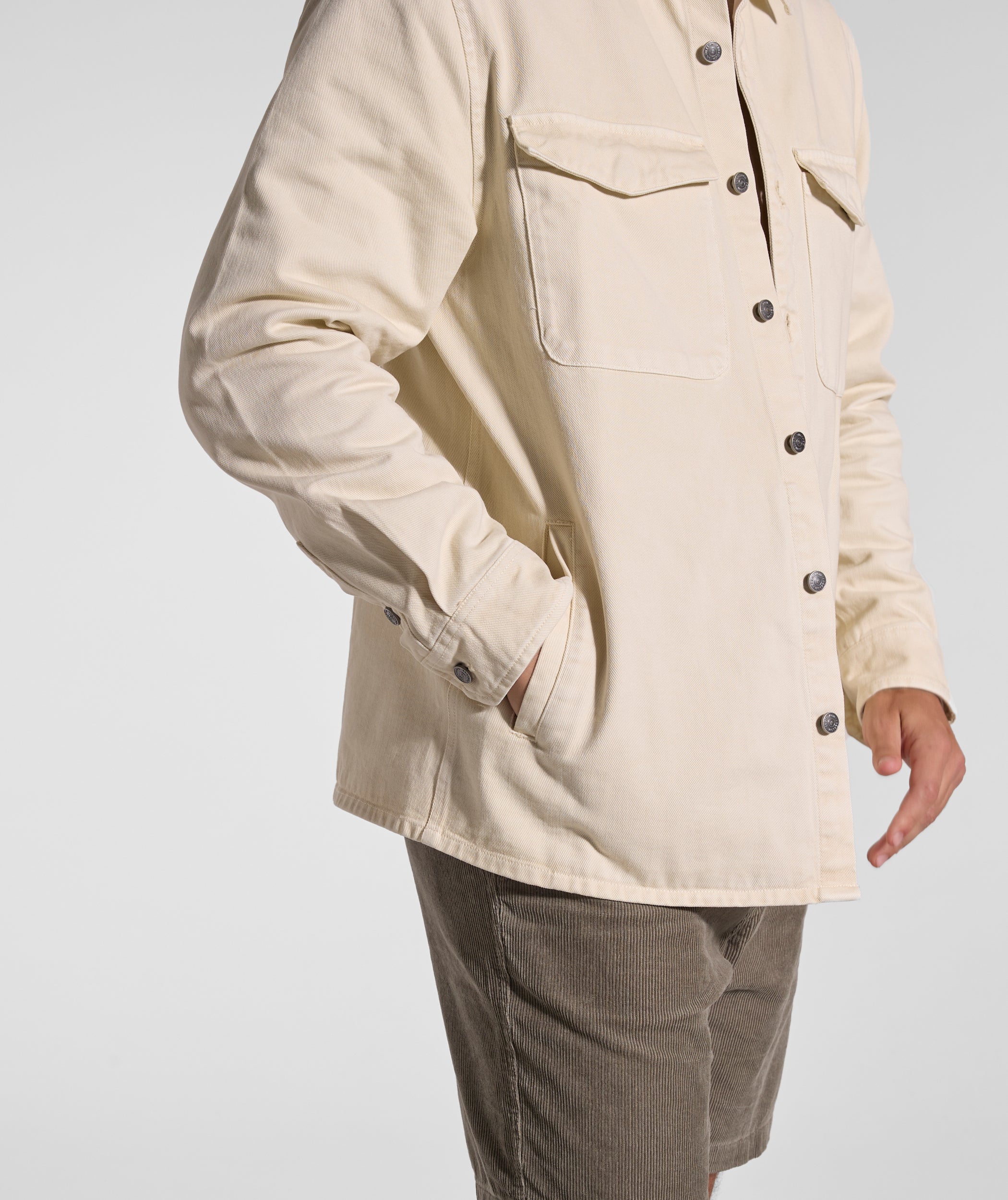 Mens Denim Jacket - Ecru