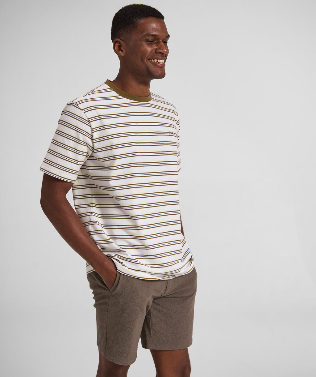 Regular Fit Stripe Tee x Multi