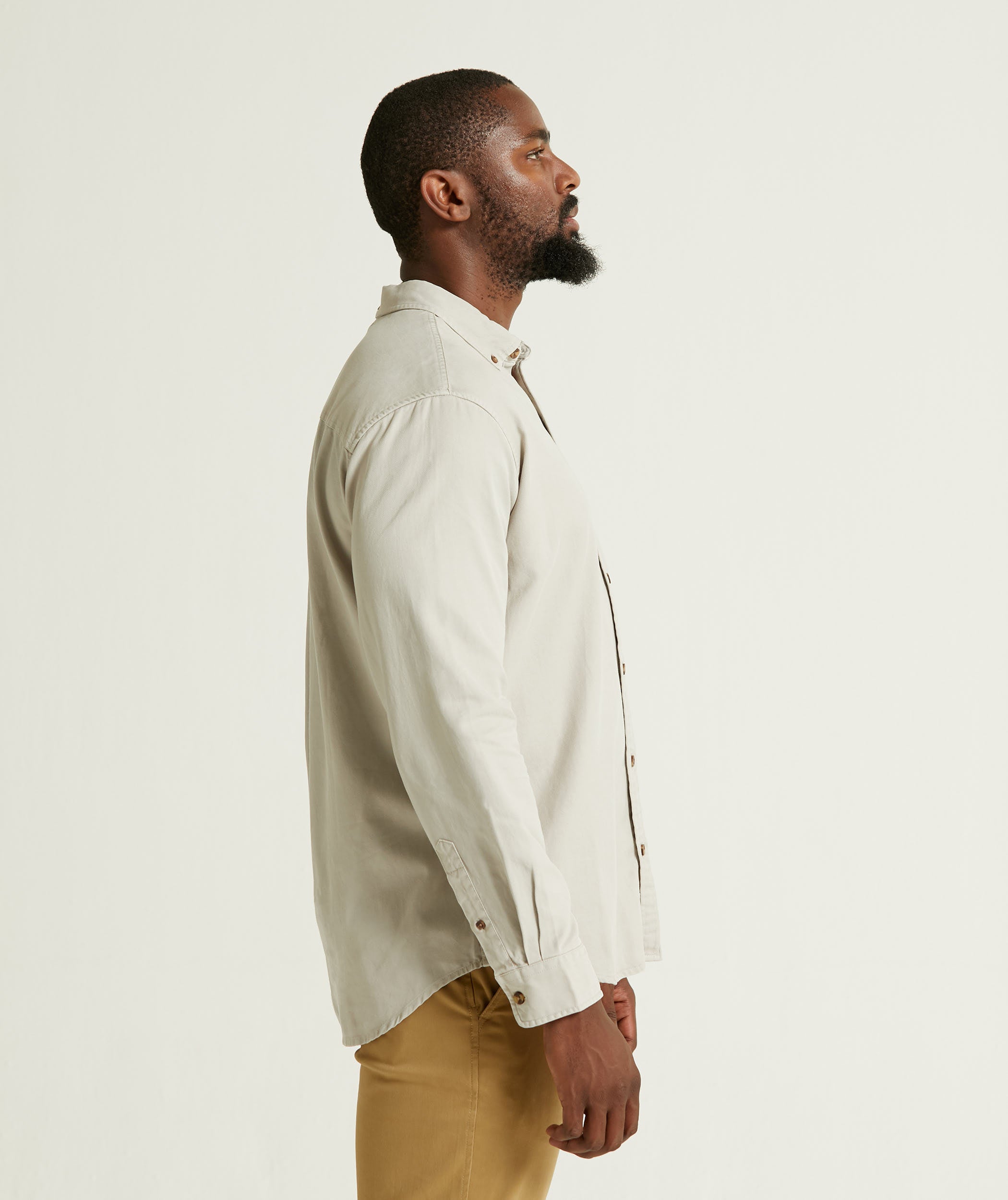 Mens Lyocell Blend Shirt - Sand