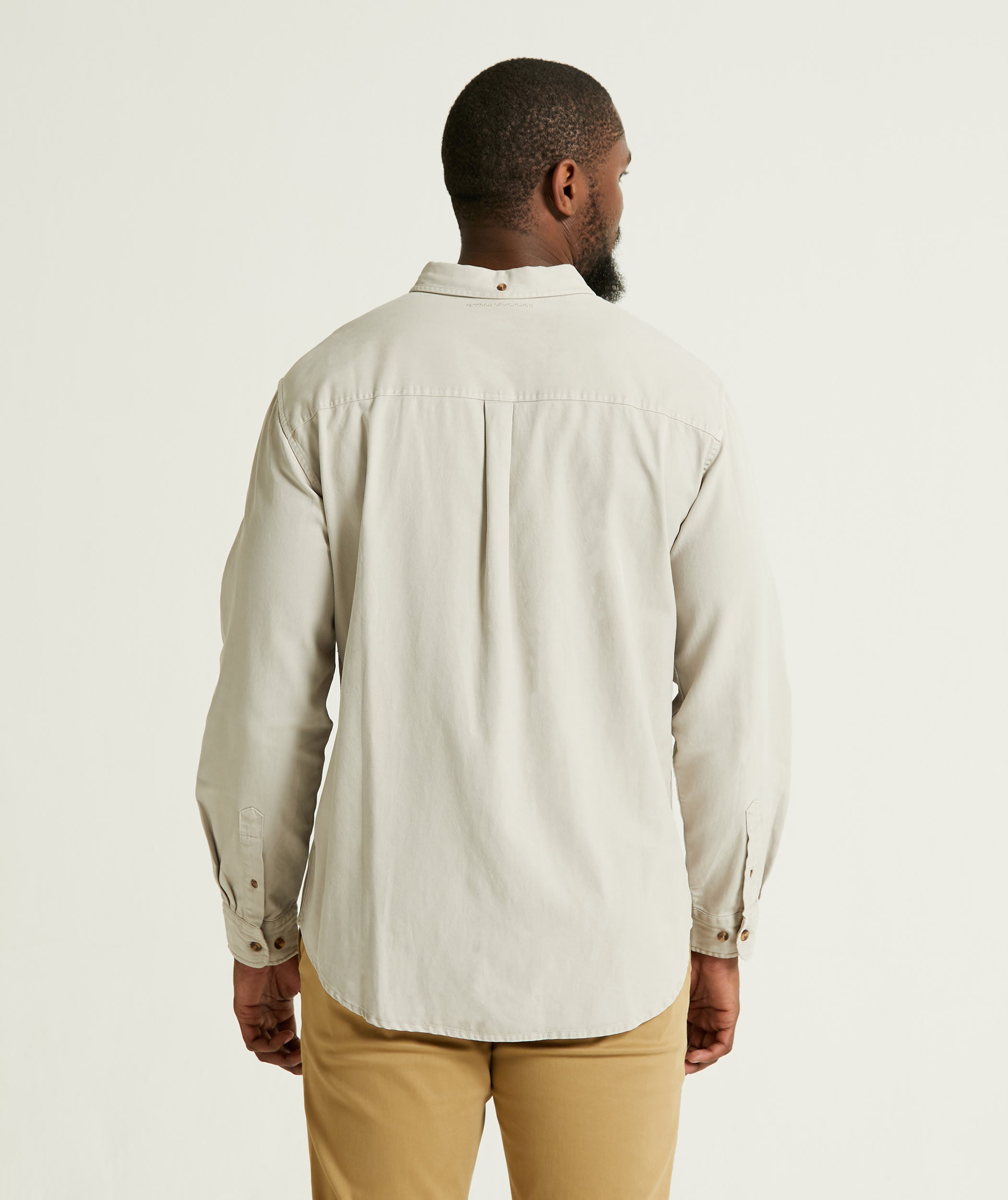 Mens Lyocell Blend Shirt - Sand