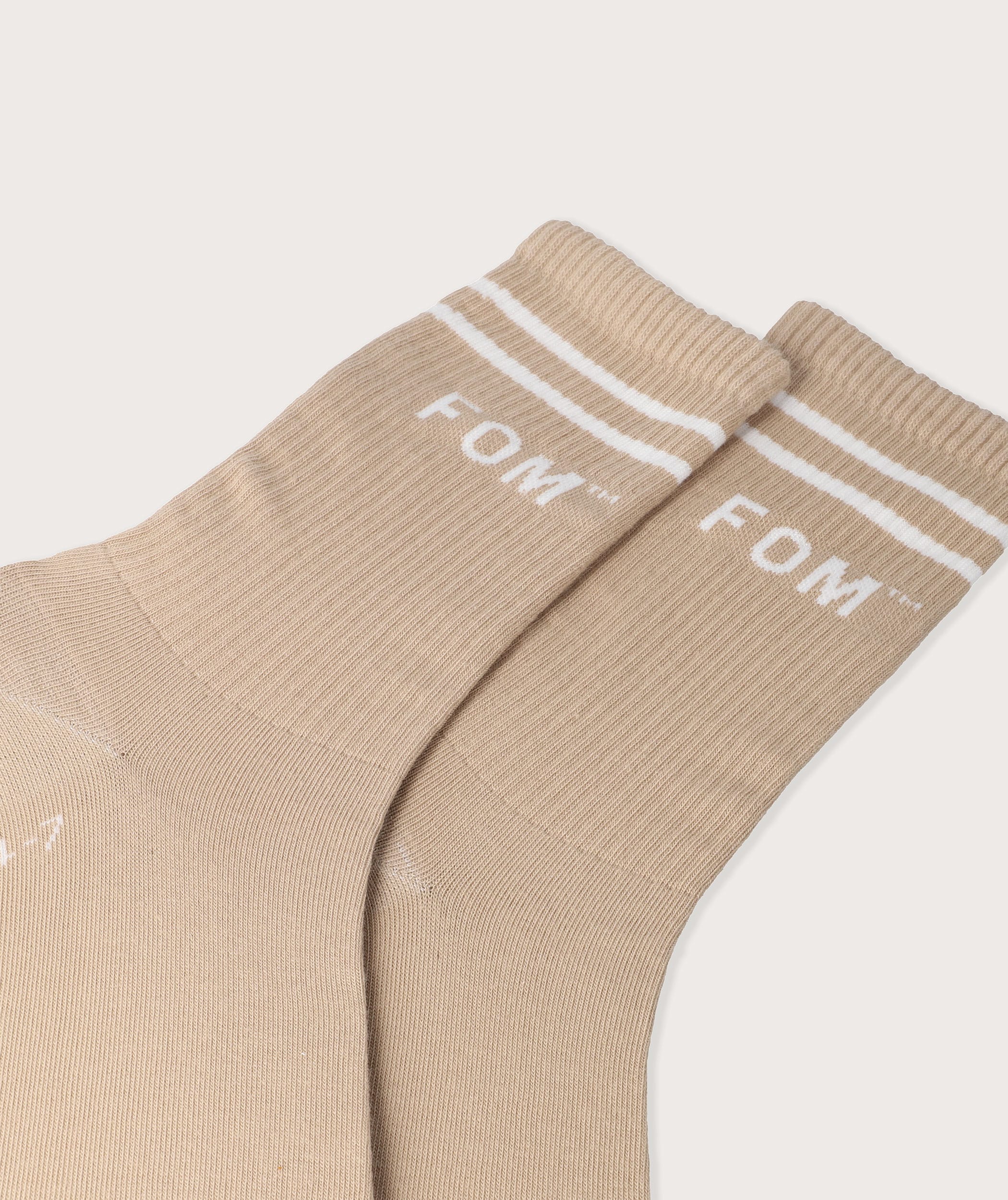 Socken FOM Crew Stone/Weiße Streifen (Größe 7-11)