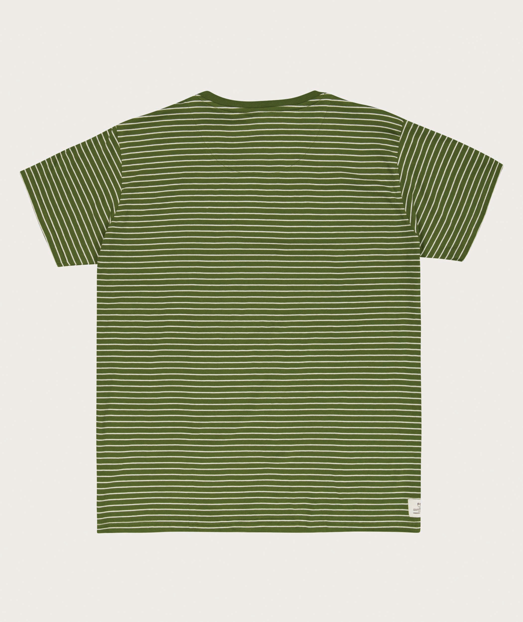 Heren standaard katoenen streep T-shirt - Treetop Stripe