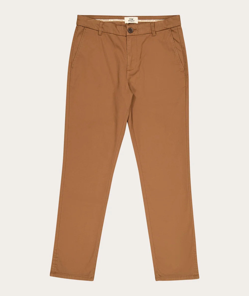 Mens Classic Chino Trousers - Tobacco Brown