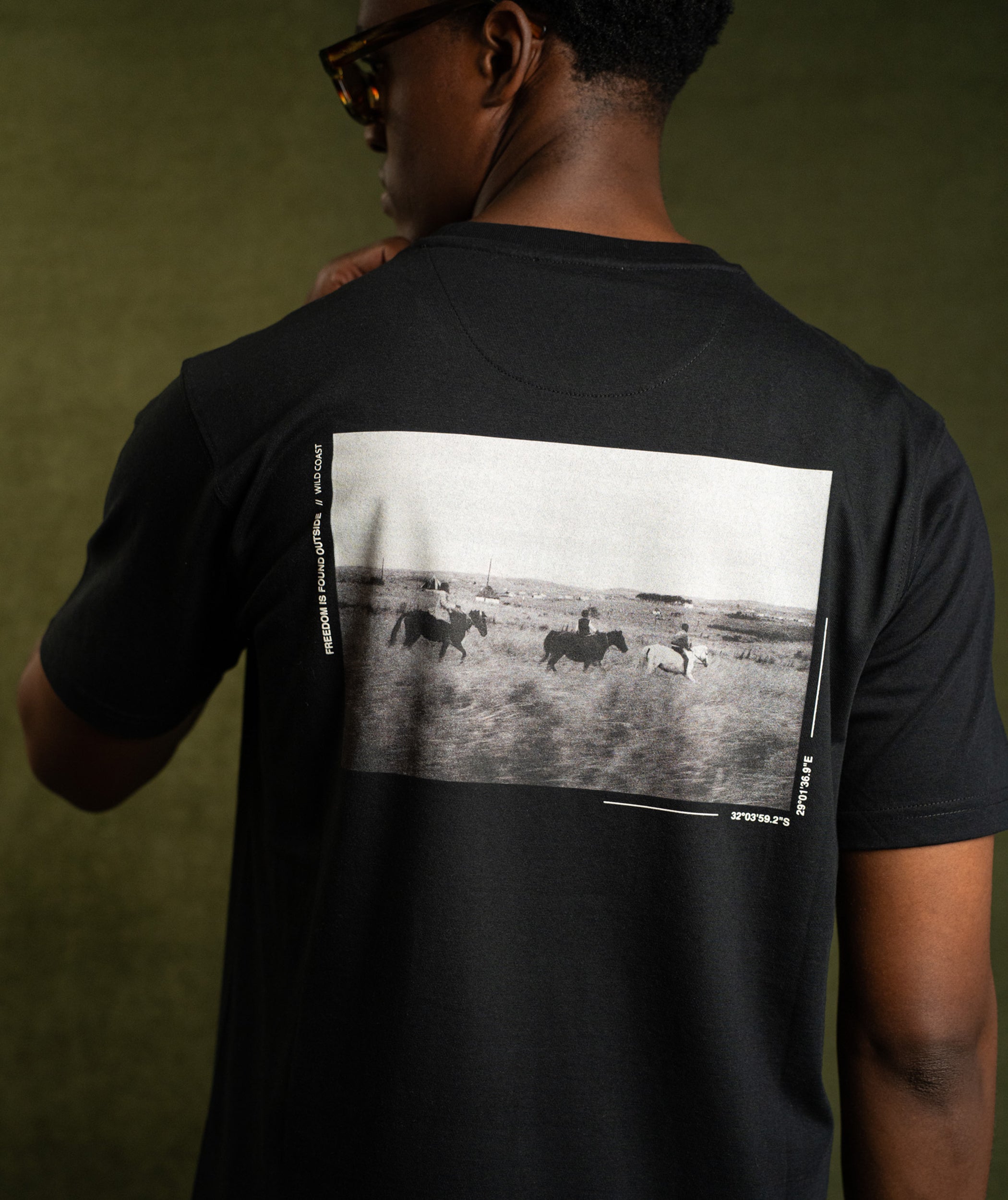 Mens Landscape Graphic Tee - Black (Wild Coast)