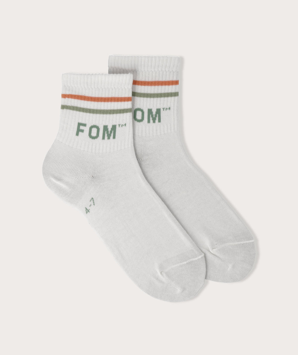 Socks FOM Active Beige Peach & Lime Stripes