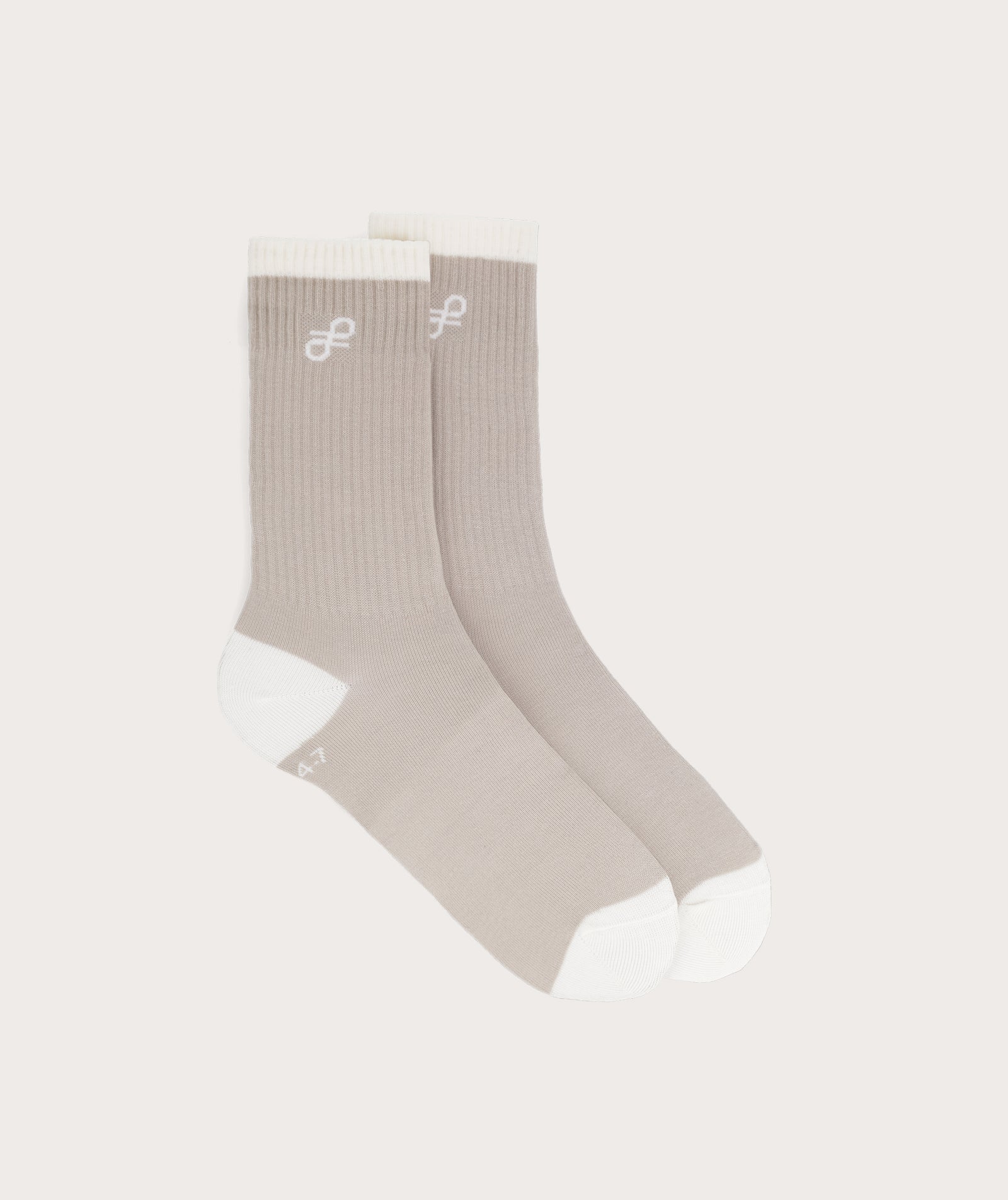 Socks FOM Crew Knot Twin Pack - Stone & Onyx (Size 4-7)